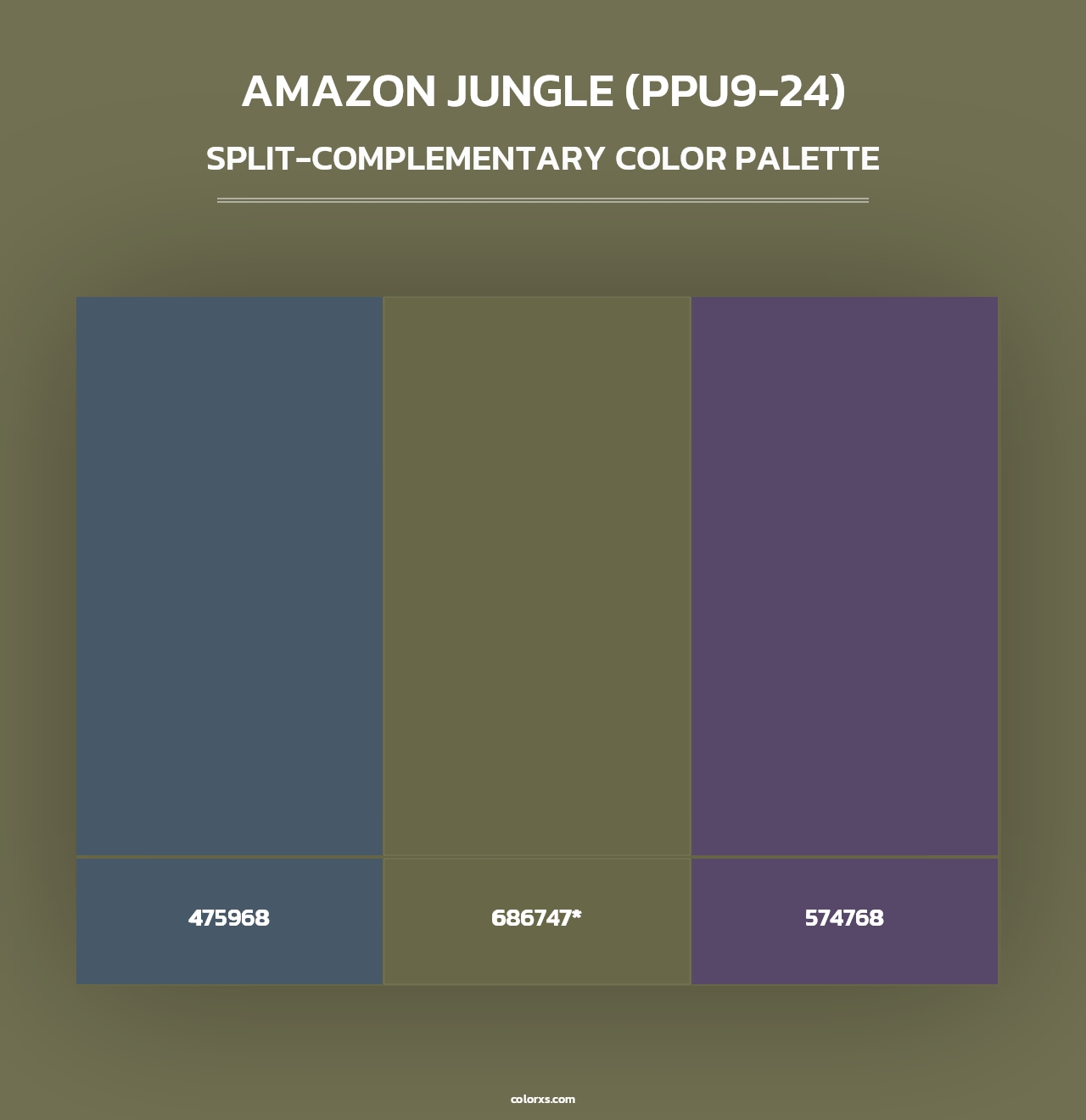 Amazon Jungle (PPU9-24) - Split-Complementary Color Palette