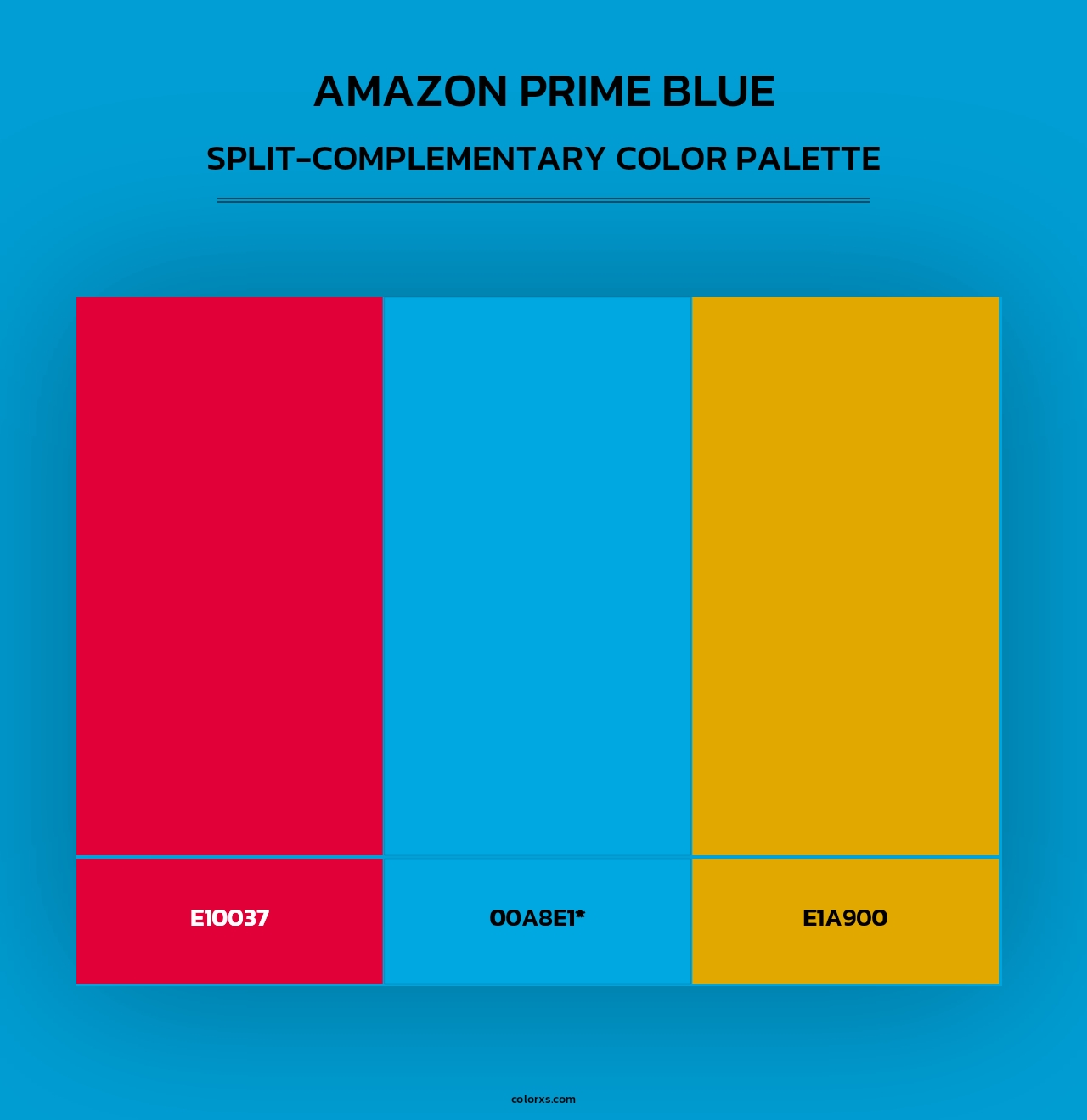 Amazon Prime Blue - Split-Complementary Color Palette