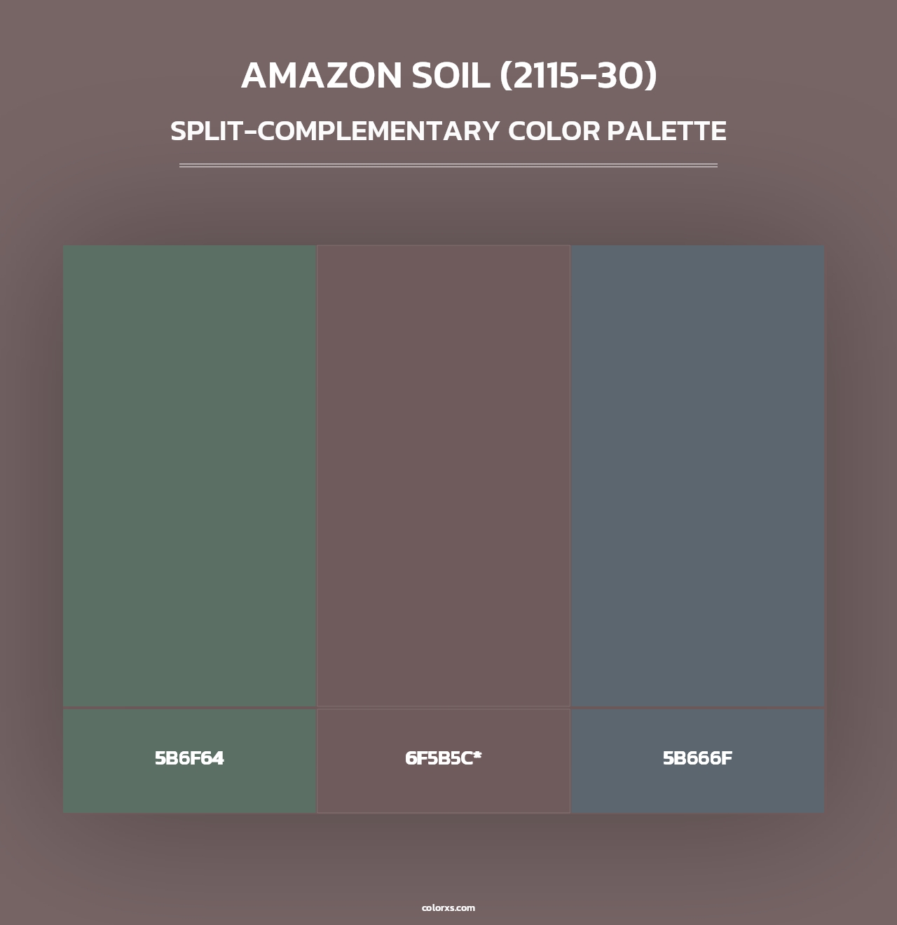 Amazon Soil (2115-30) - Split-Complementary Color Palette