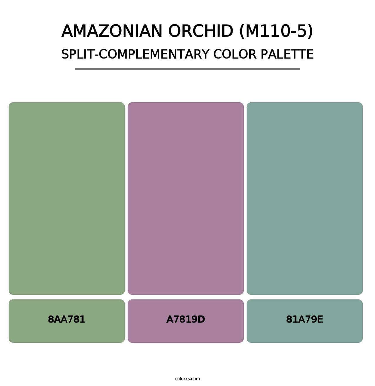 Amazonian Orchid (M110-5) - Split-Complementary Color Palette