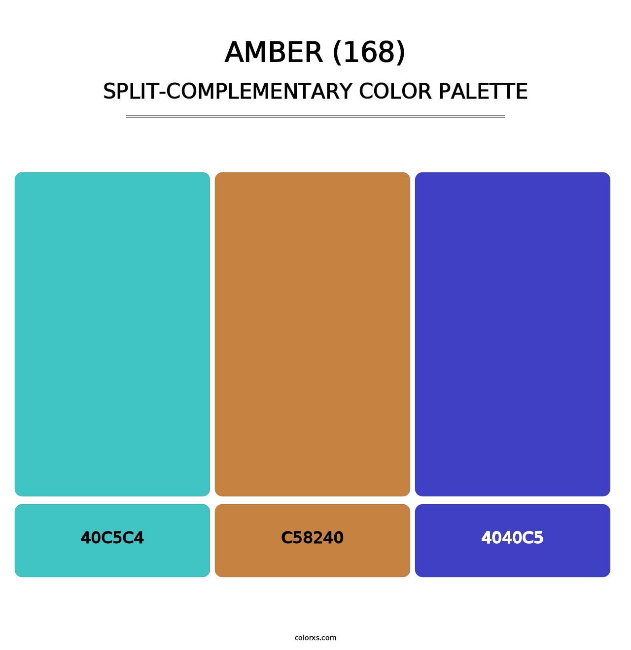 Amber (168) - Split-Complementary Color Palette