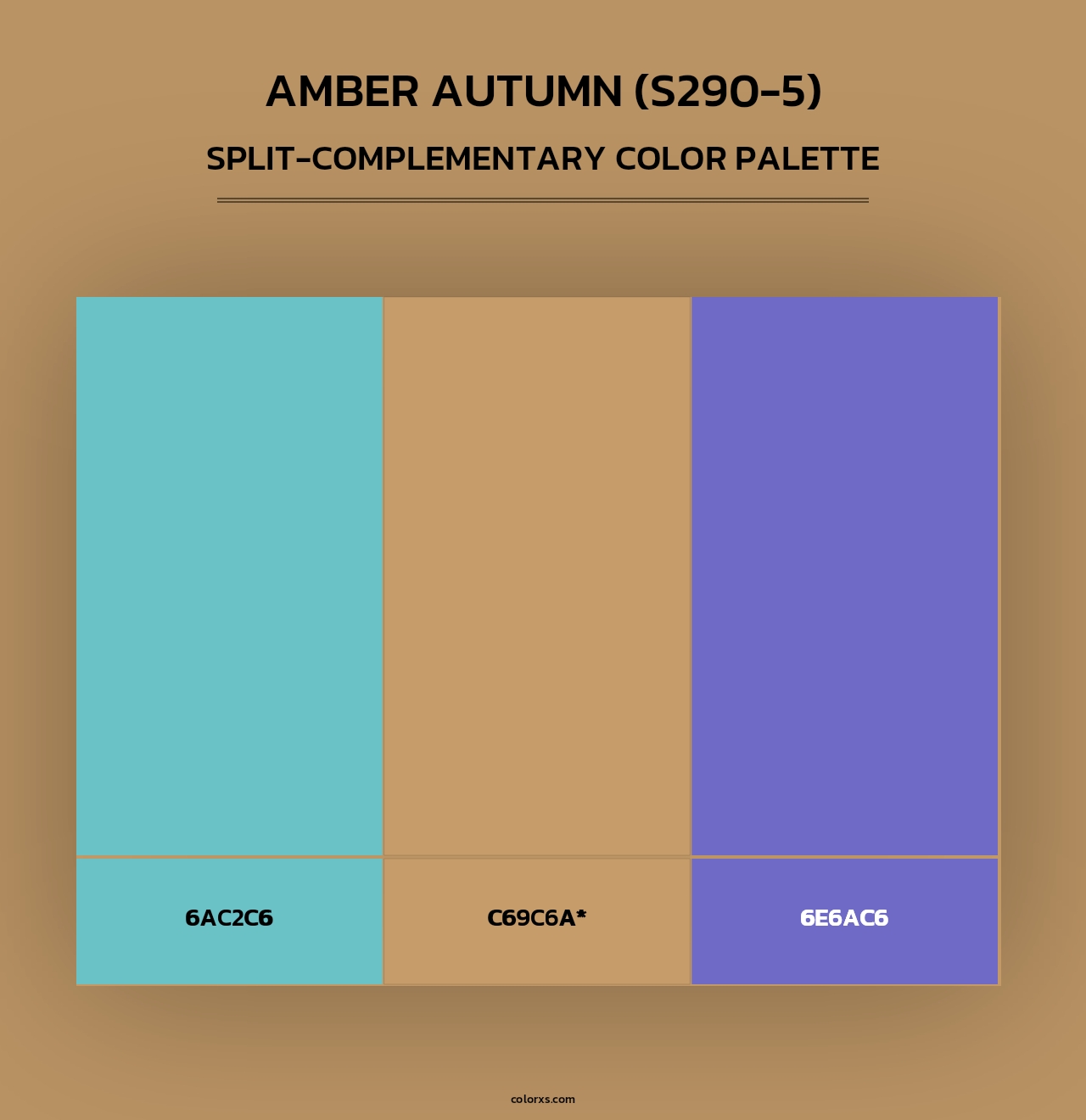Amber Autumn (S290-5) - Split-Complementary Color Palette