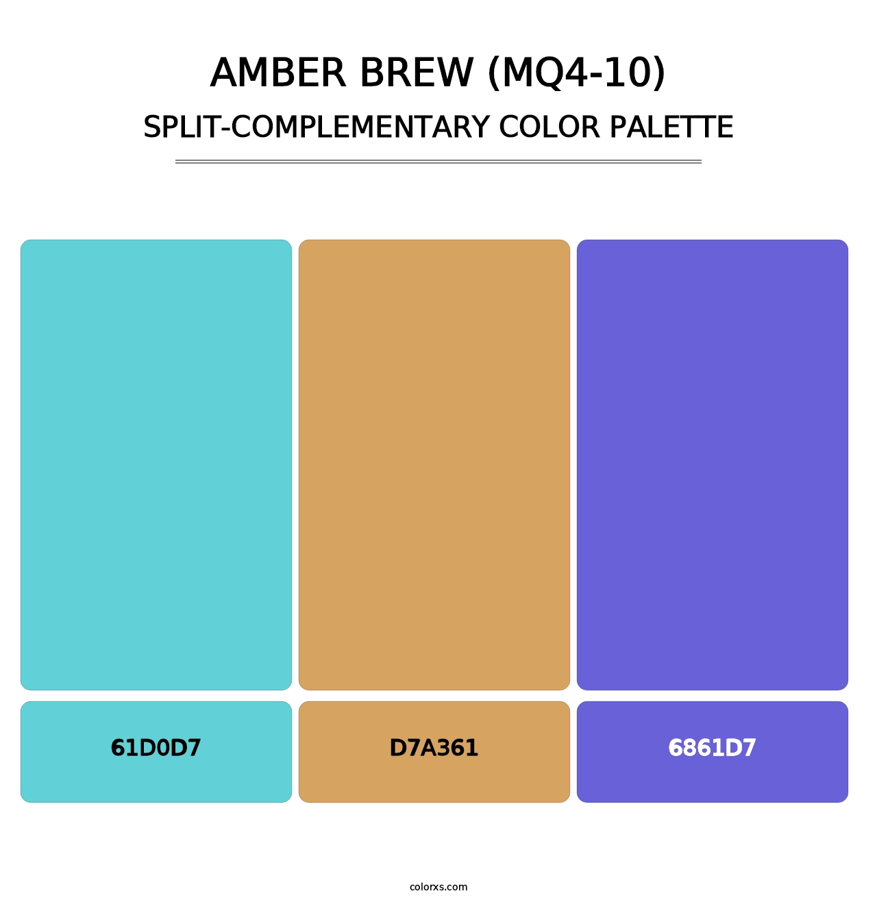 Amber Brew (MQ4-10) - Split-Complementary Color Palette