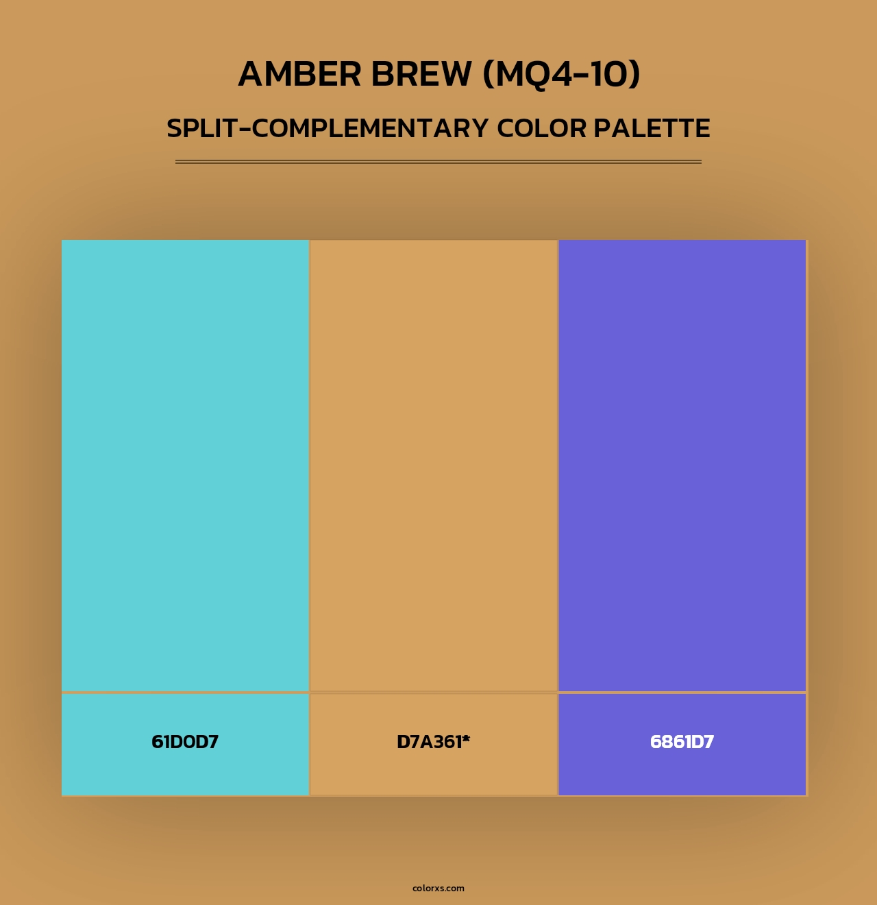 Amber Brew (MQ4-10) - Split-Complementary Color Palette