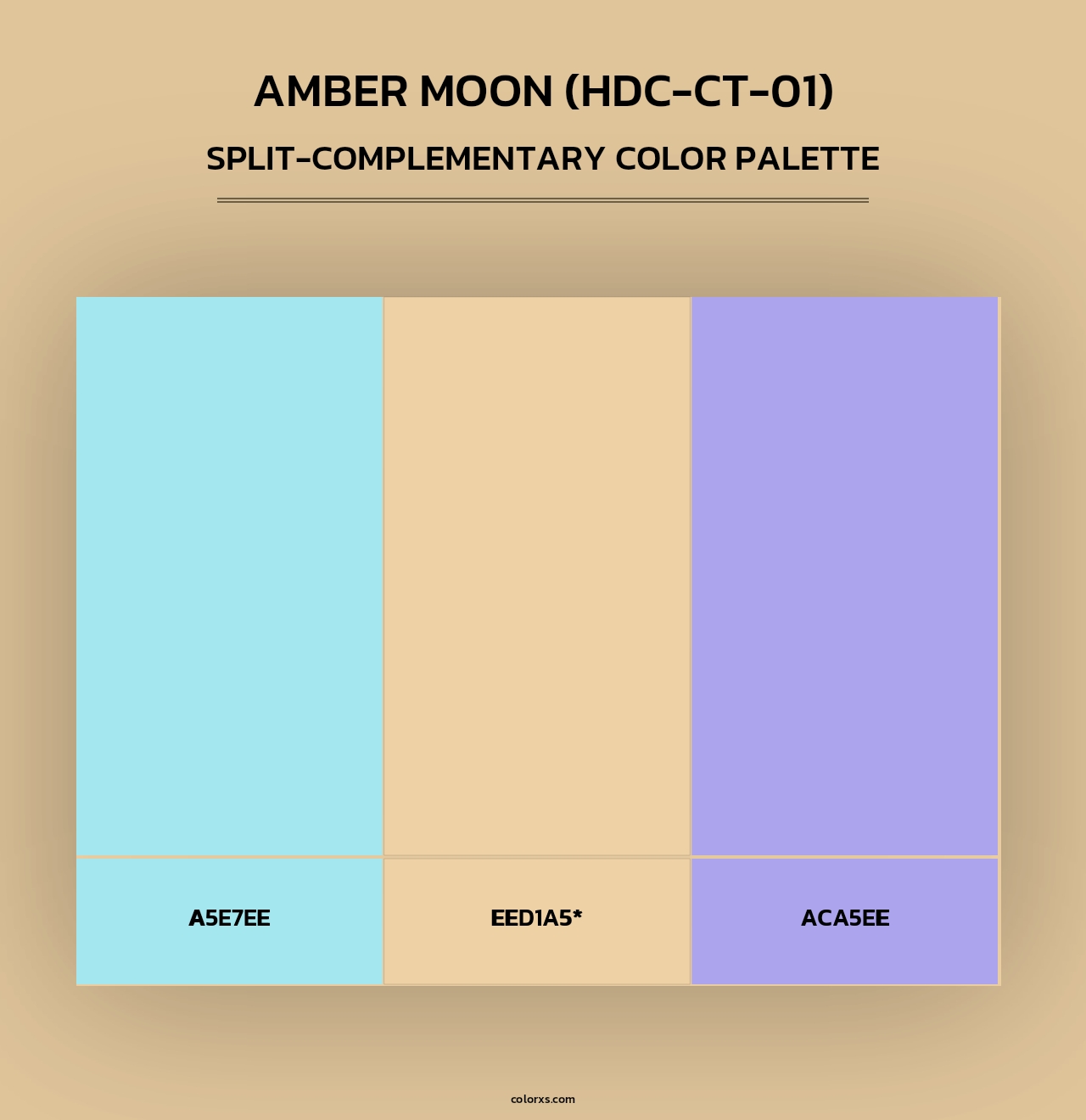 Amber Moon (HDC-CT-01) - Split-Complementary Color Palette