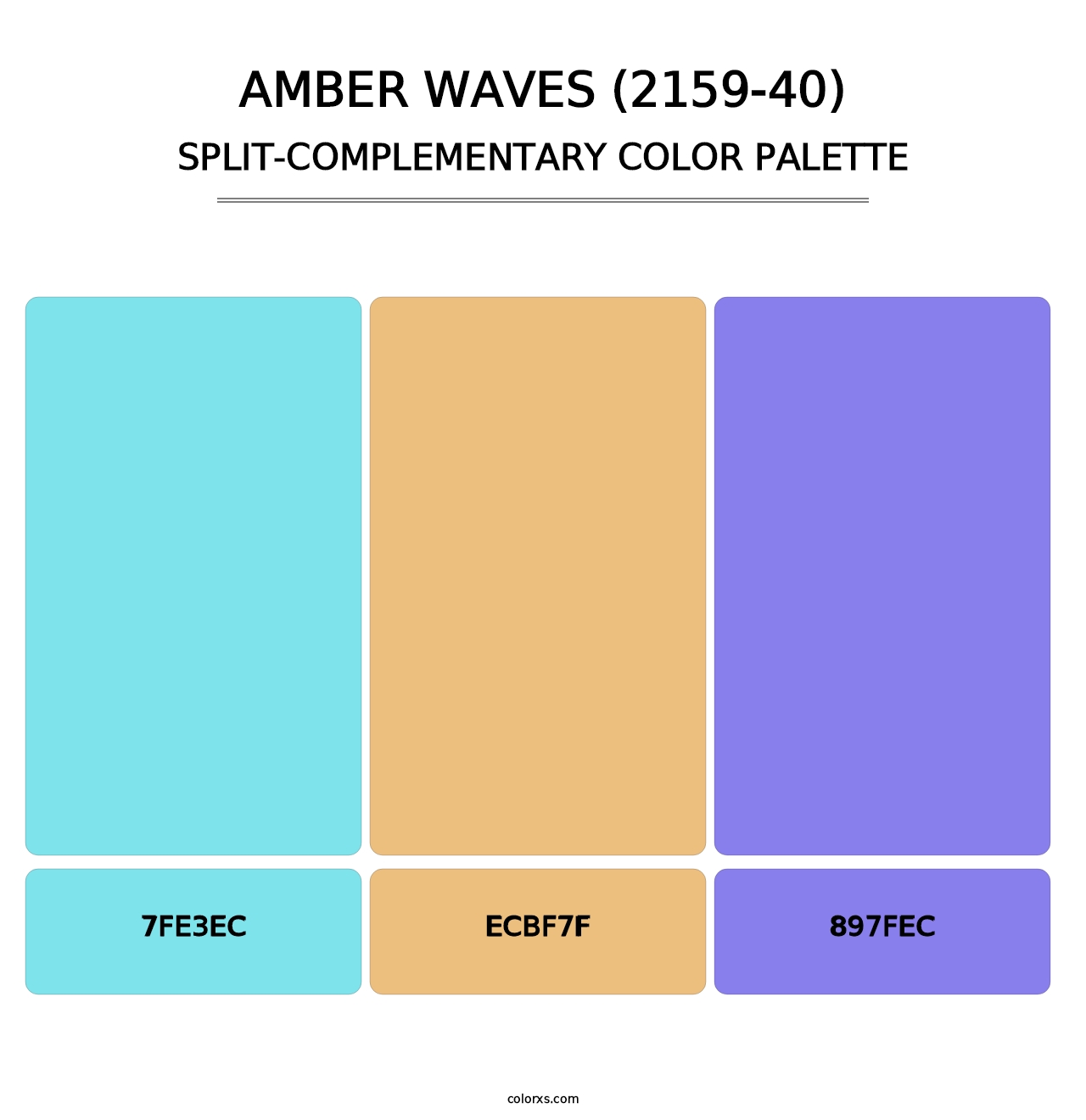 Amber Waves (2159-40) - Split-Complementary Color Palette