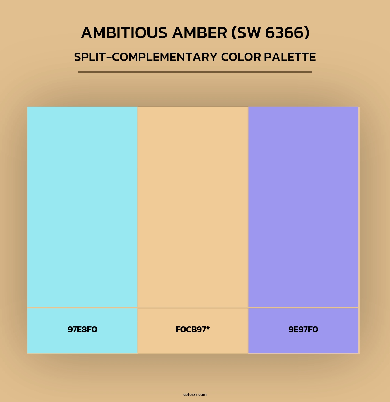 Ambitious Amber (SW 6366) - Split-Complementary Color Palette