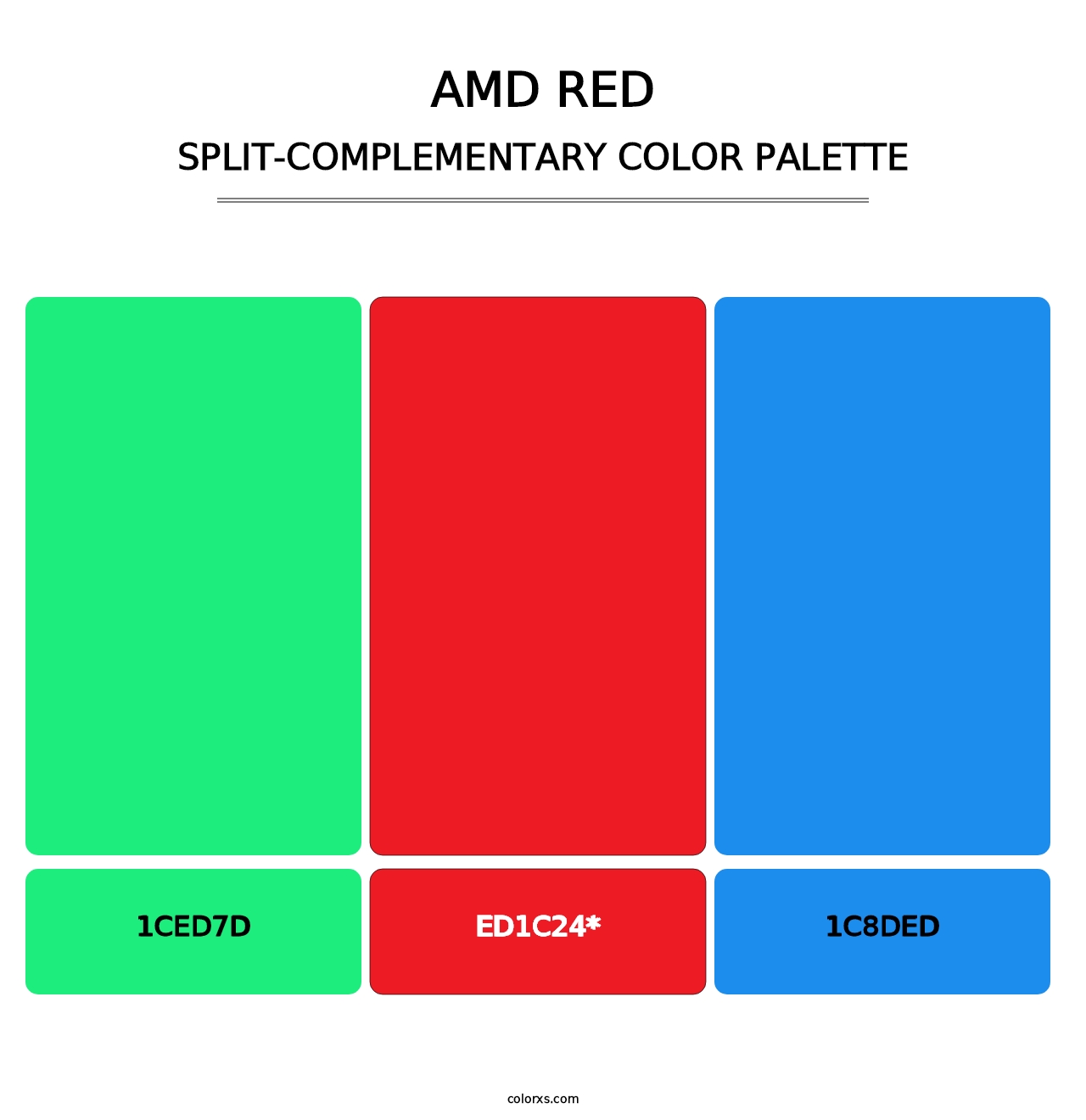 AMD Red - Split-Complementary Color Palette