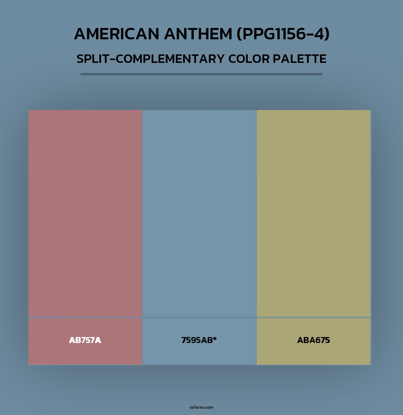 American Anthem (PPG1156-4) - Split-Complementary Color Palette