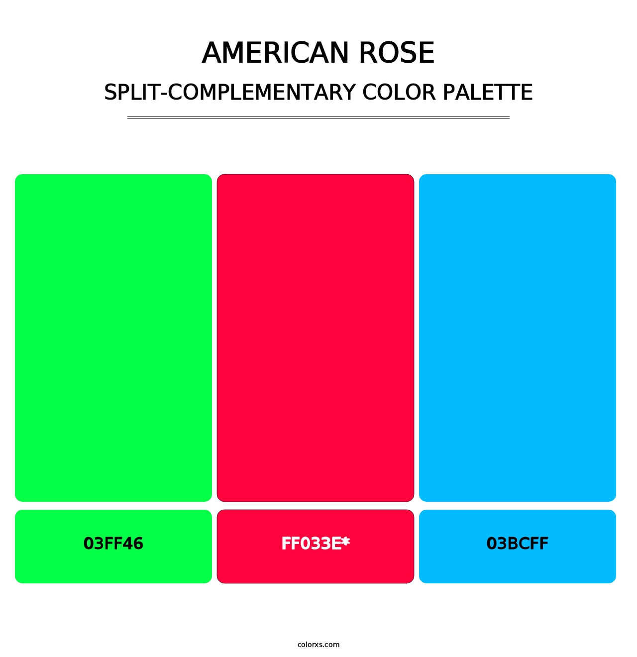 American Rose - Split-Complementary Color Palette