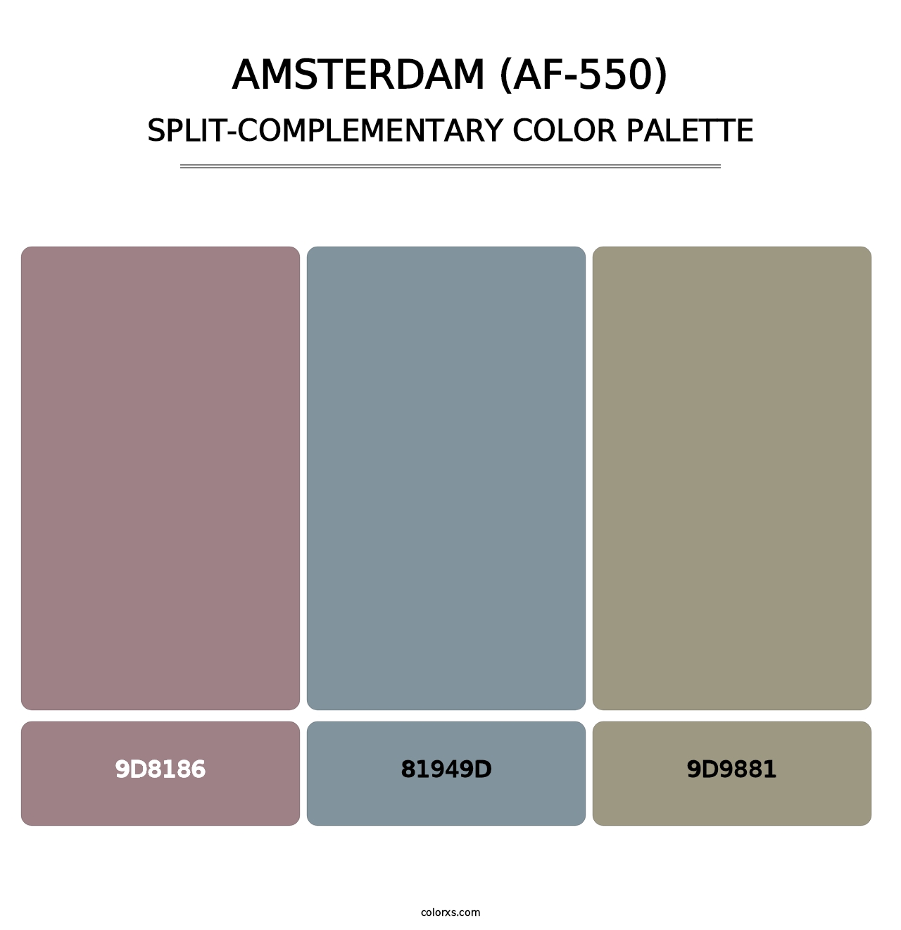 Amsterdam (AF-550) - Split-Complementary Color Palette