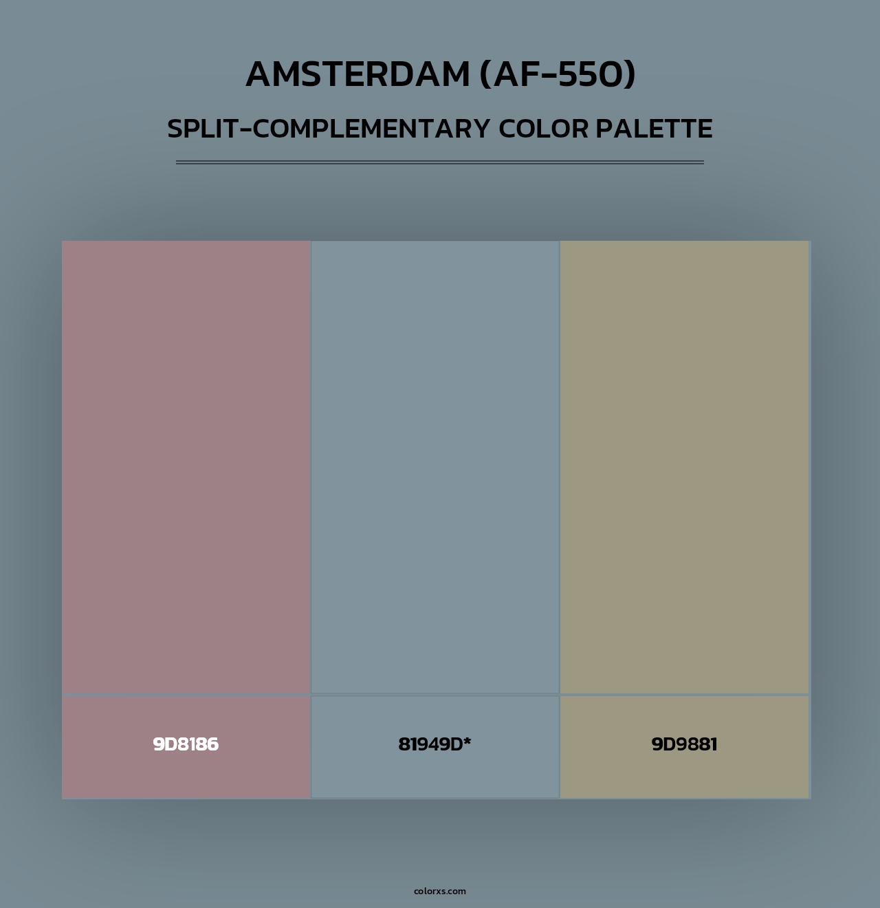Amsterdam (AF-550) - Split-Complementary Color Palette