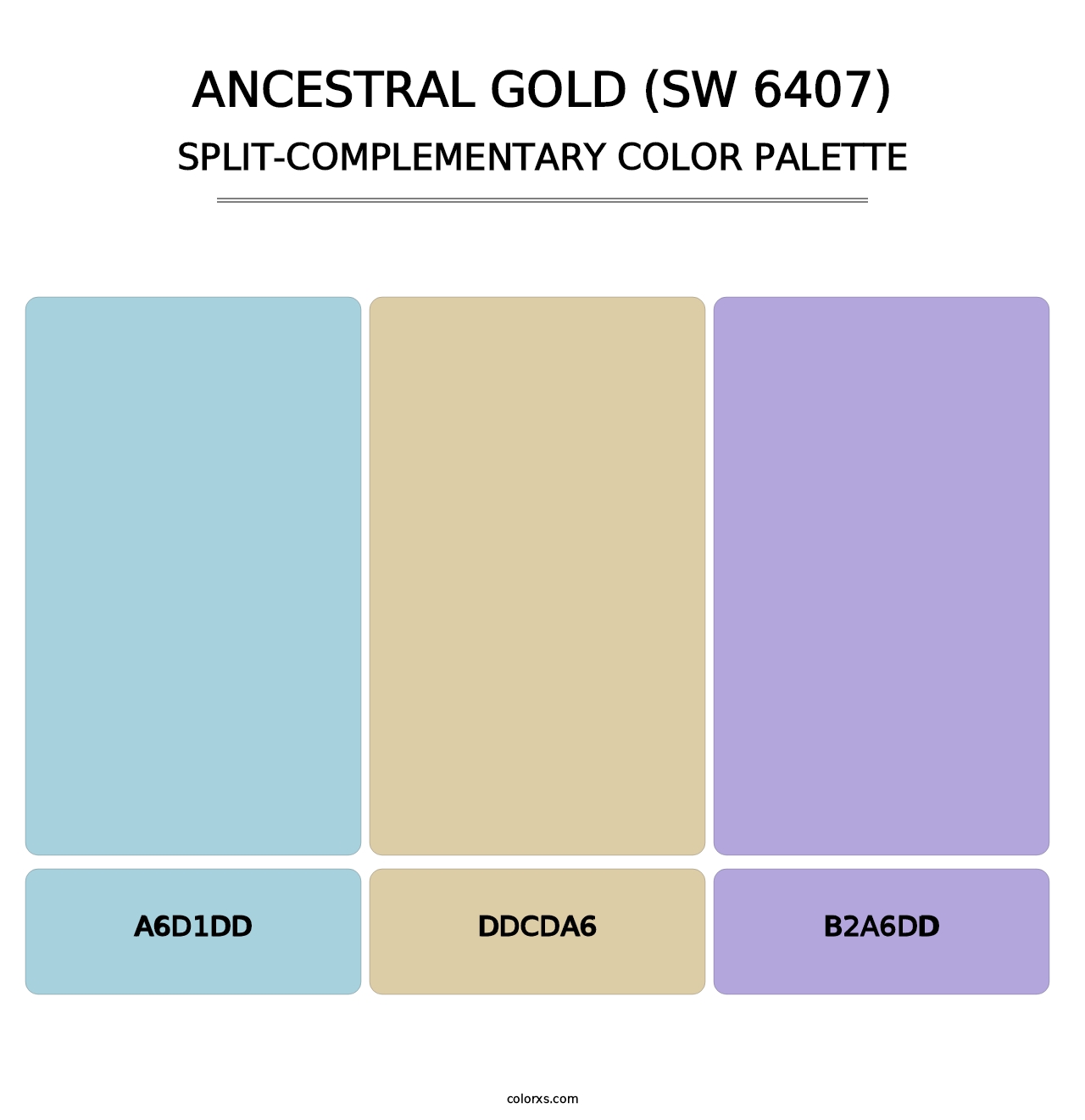 Ancestral Gold (SW 6407) - Split-Complementary Color Palette