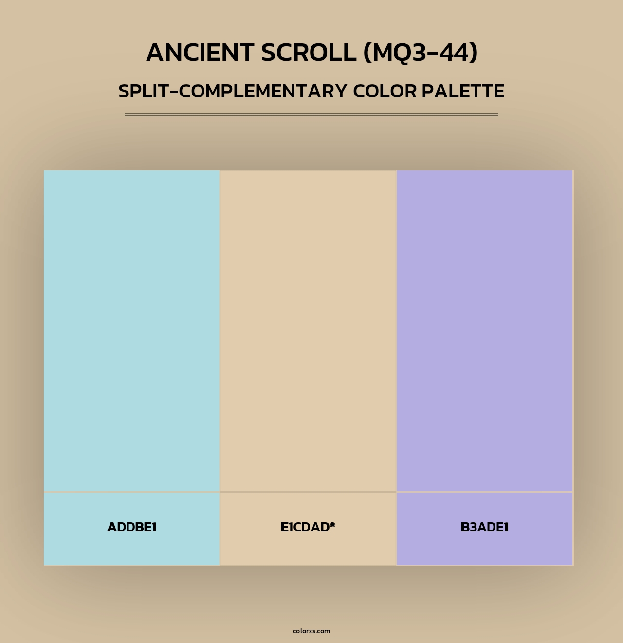 Ancient Scroll (MQ3-44) - Split-Complementary Color Palette