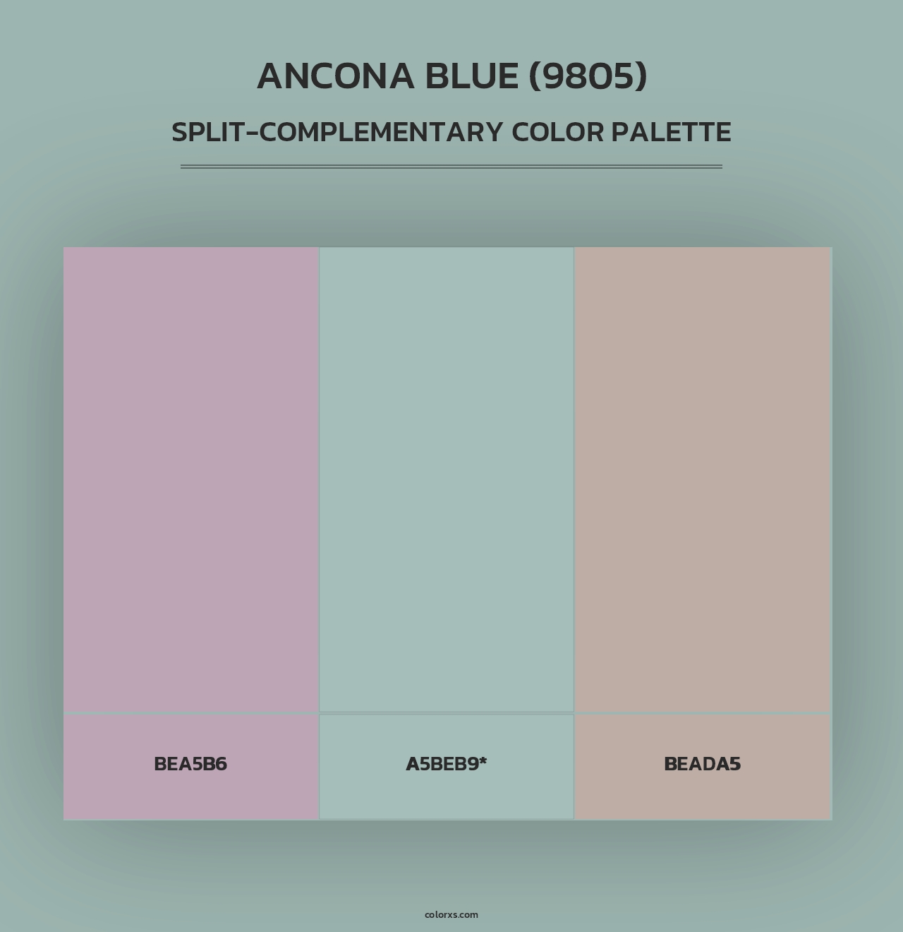 Ancona Blue (9805) - Split-Complementary Color Palette
