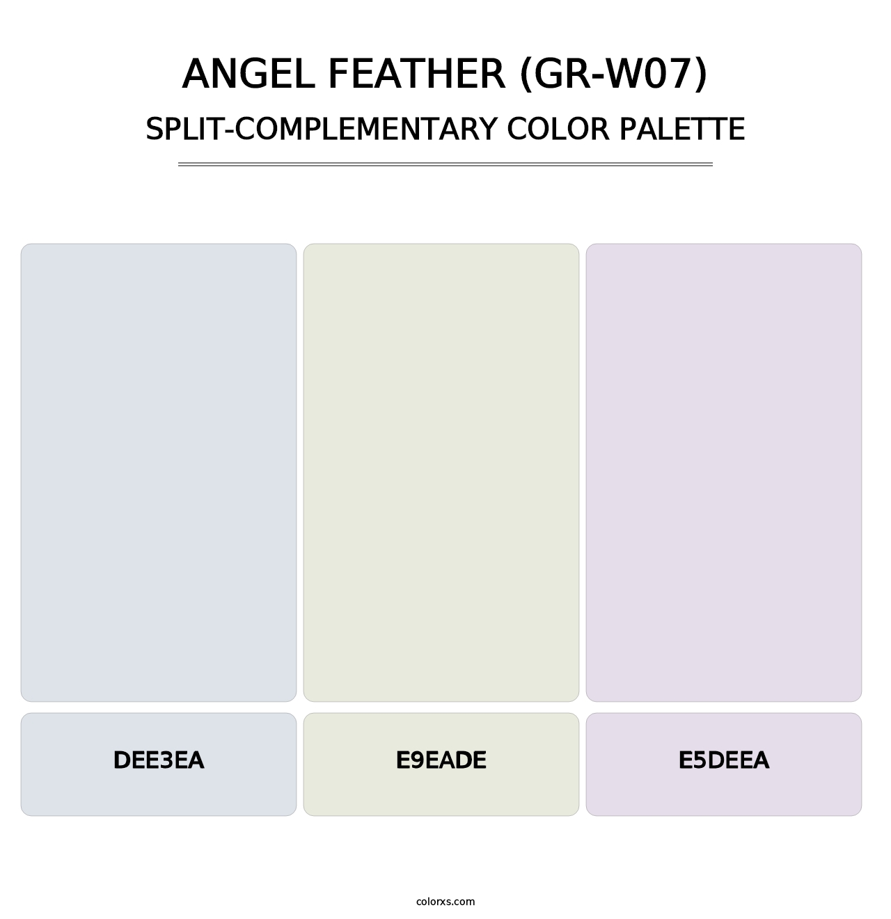 Angel Feather (GR-W07) - Split-Complementary Color Palette