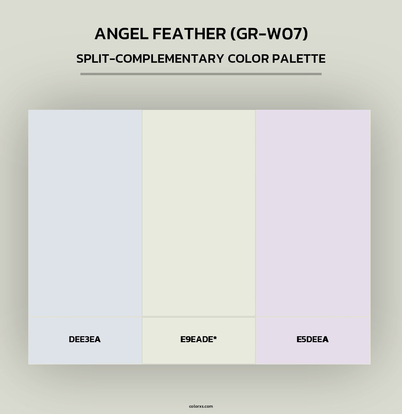 Angel Feather (GR-W07) - Split-Complementary Color Palette