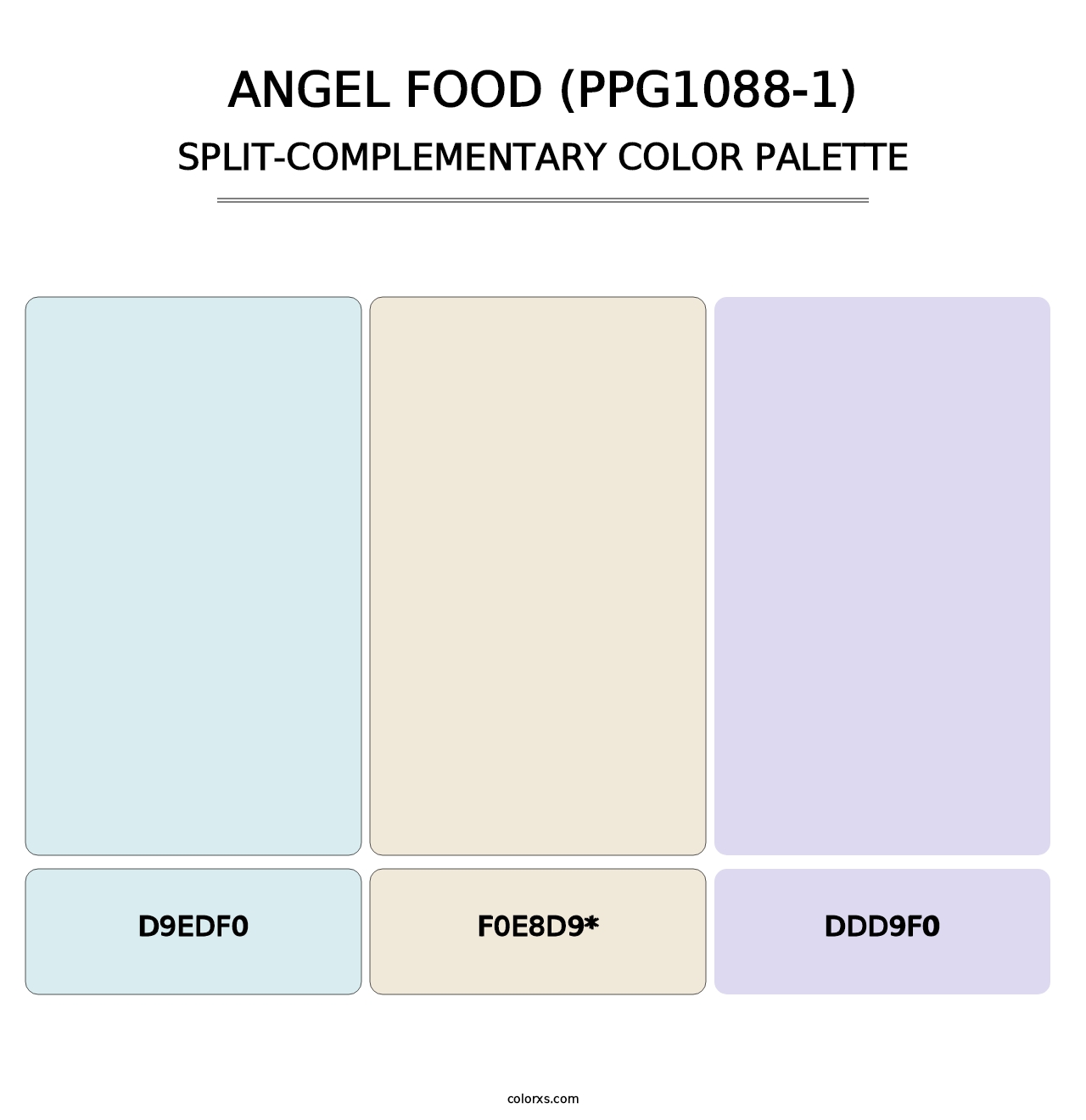 Angel Food (PPG1088-1) - Split-Complementary Color Palette