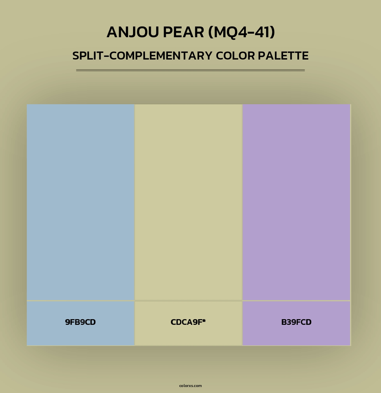 Anjou Pear (MQ4-41) - Split-Complementary Color Palette