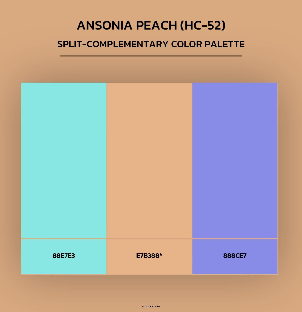 Ansonia Peach (HC-52) - Split-Complementary Color Palette