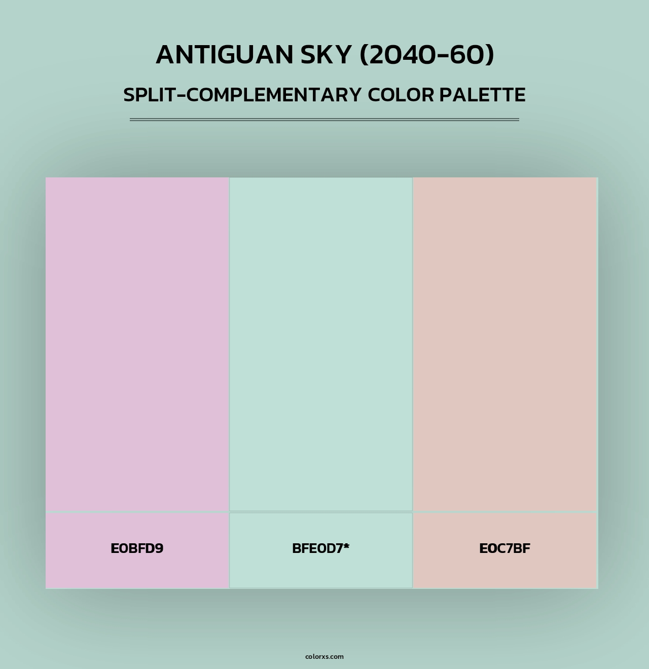 Antiguan Sky (2040-60) - Split-Complementary Color Palette