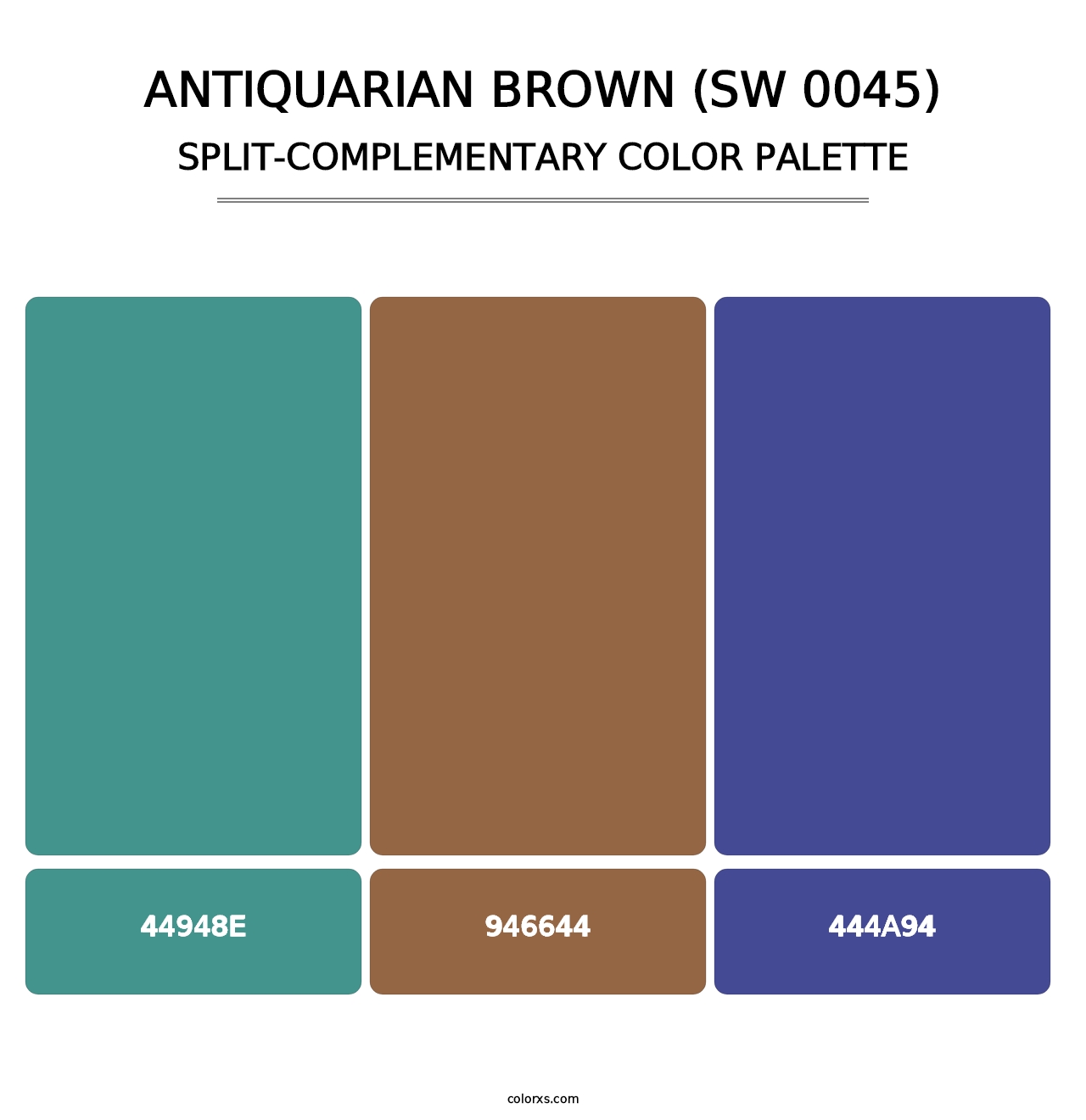Antiquarian Brown (SW 0045) - Split-Complementary Color Palette