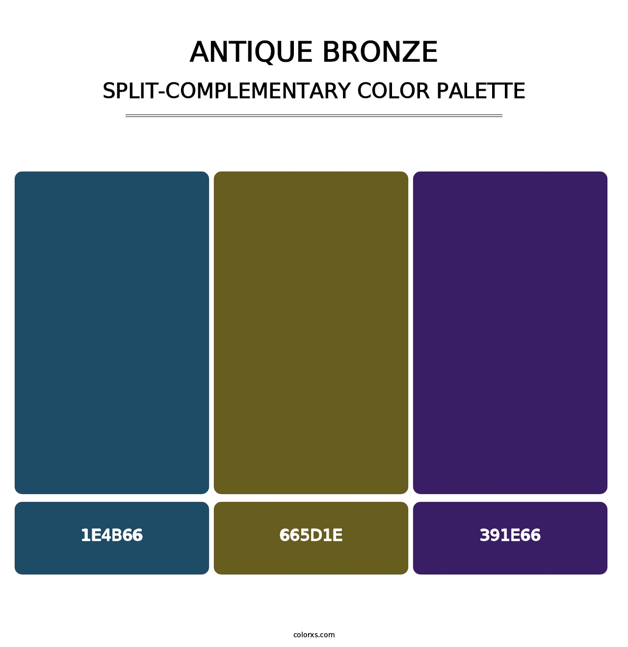 Antique Bronze - Split-Complementary Color Palette