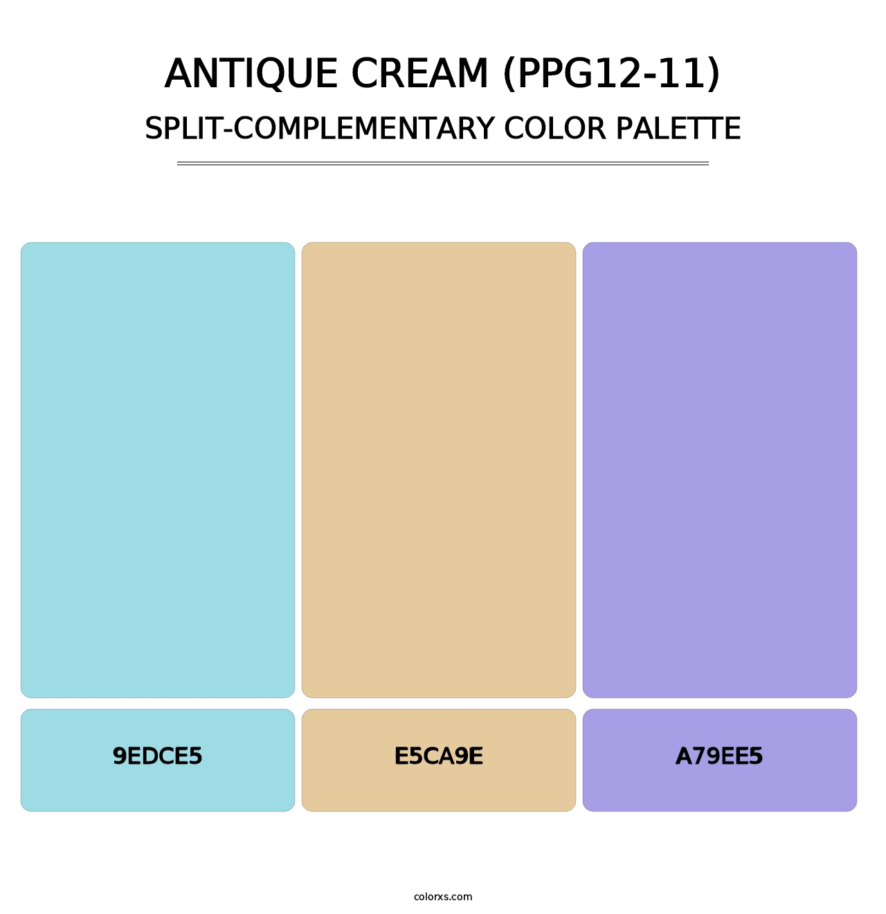 Antique Cream (PPG12-11) - Split-Complementary Color Palette