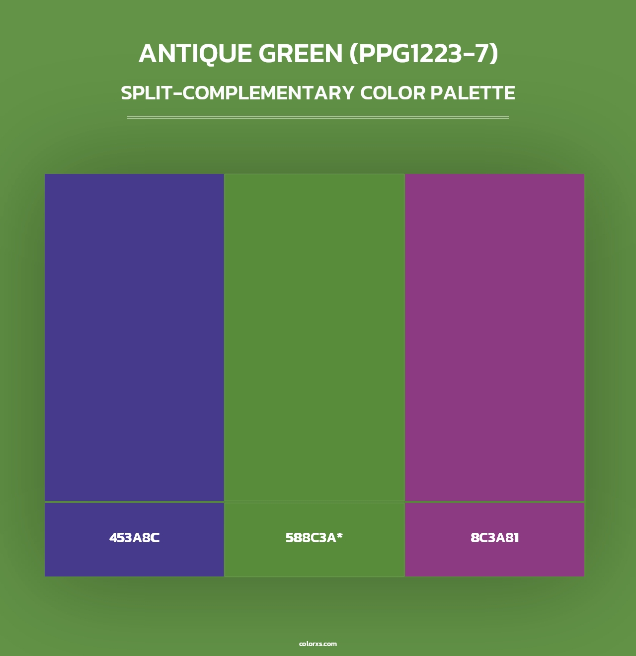 Antique Green (PPG1223-7) - Split-Complementary Color Palette