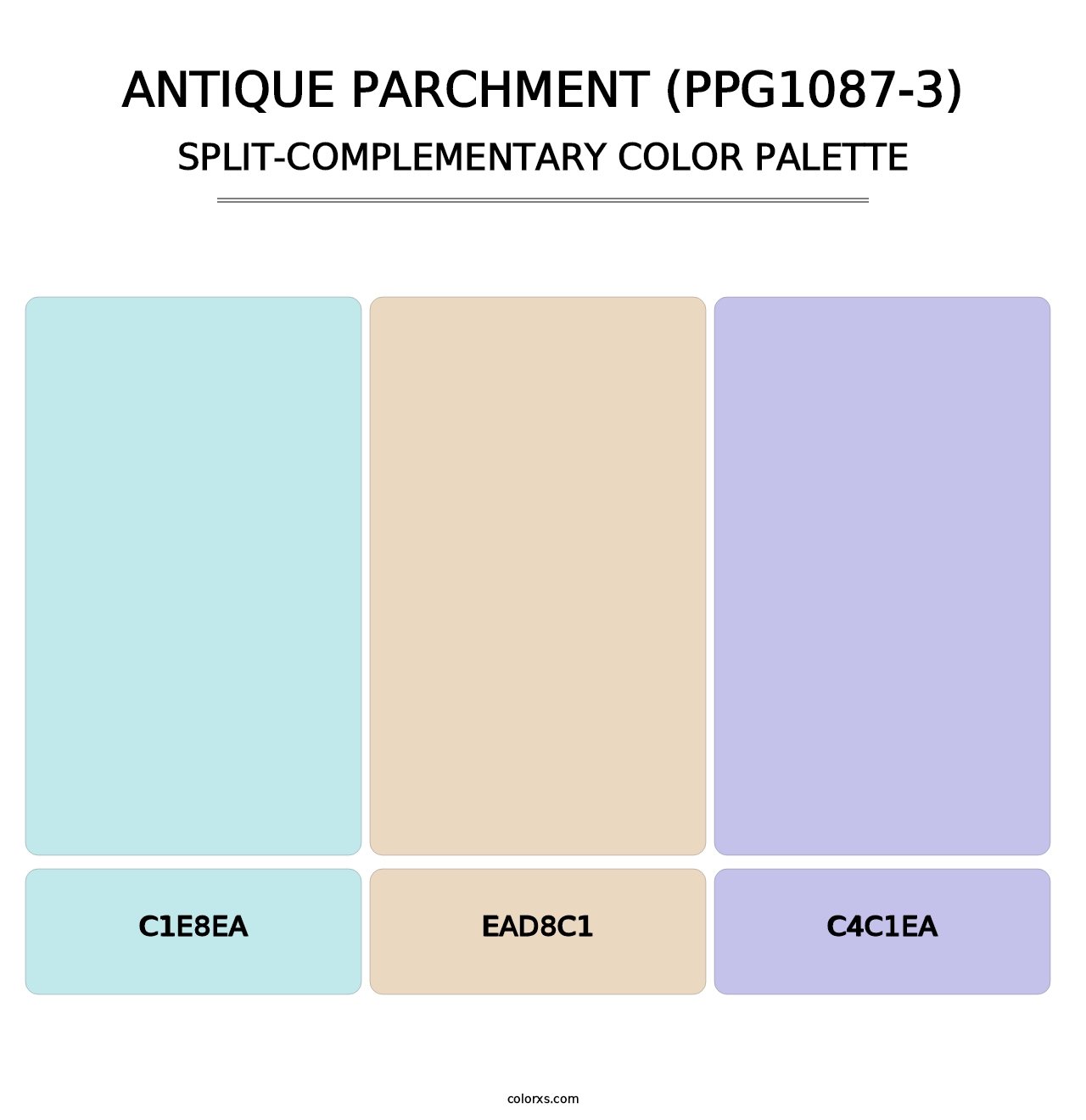 Antique Parchment (PPG1087-3) - Split-Complementary Color Palette