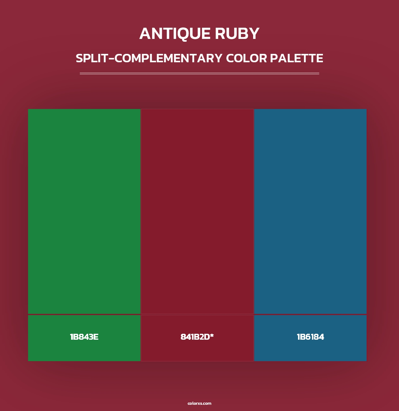 Antique Ruby - Split-Complementary Color Palette