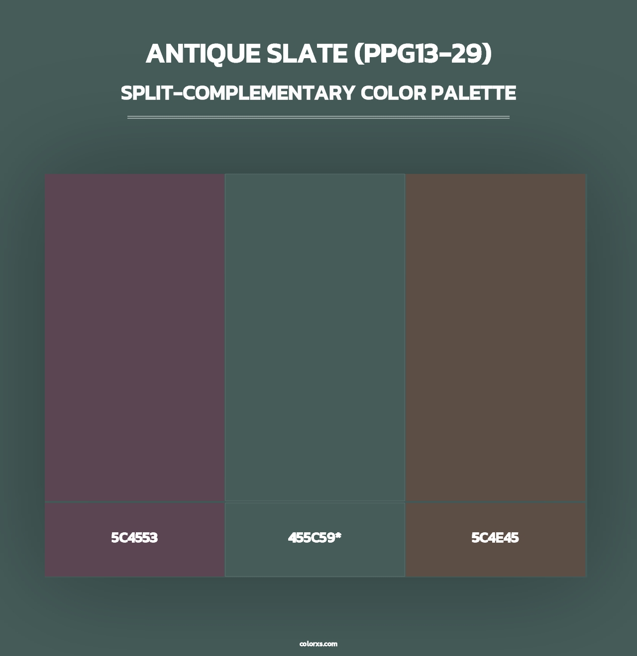 Antique Slate (PPG13-29) - Split-Complementary Color Palette