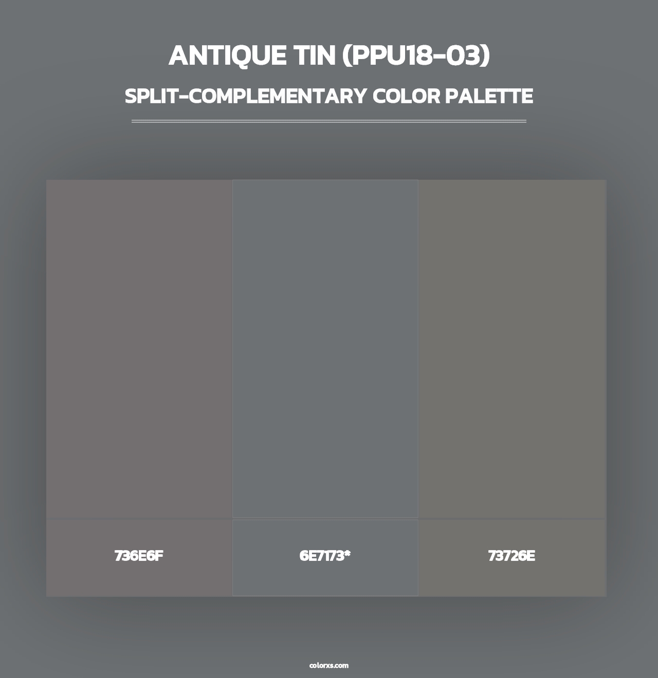 Antique Tin (PPU18-03) - Split-Complementary Color Palette