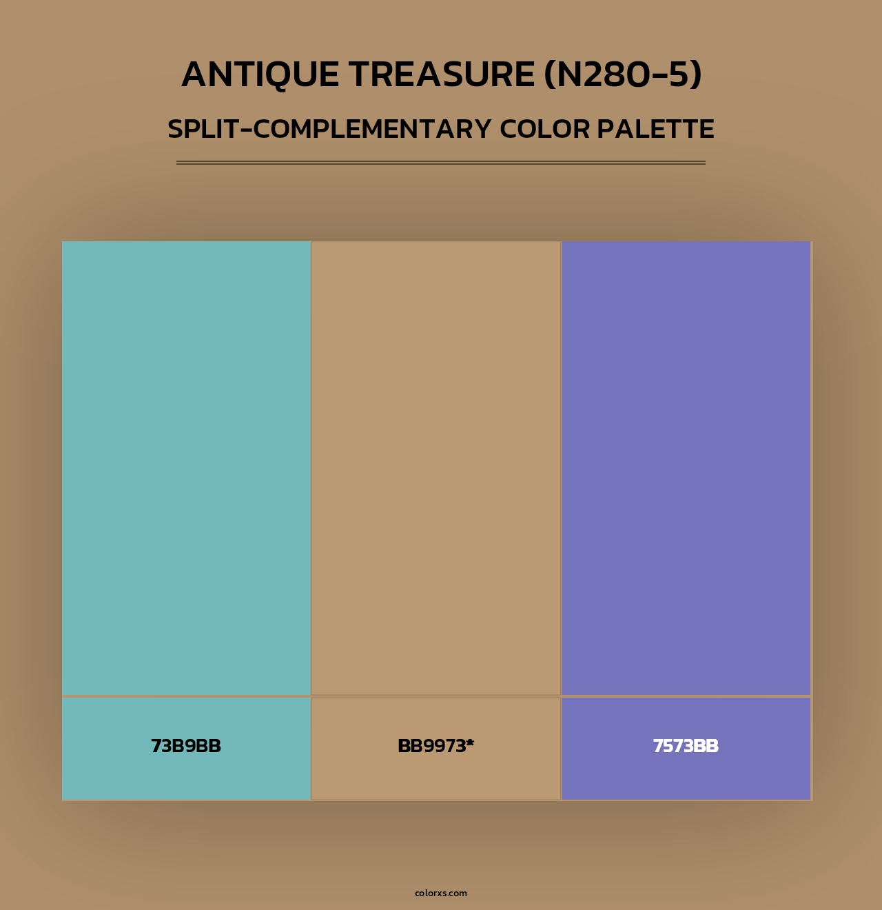 Antique Treasure (N280-5) - Split-Complementary Color Palette
