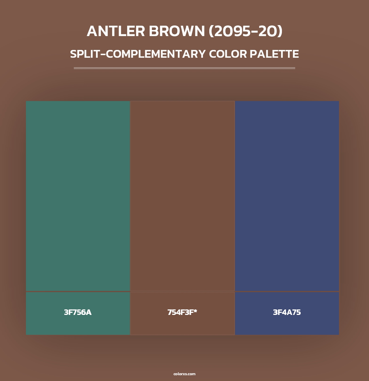 Antler Brown (2095-20) - Split-Complementary Color Palette