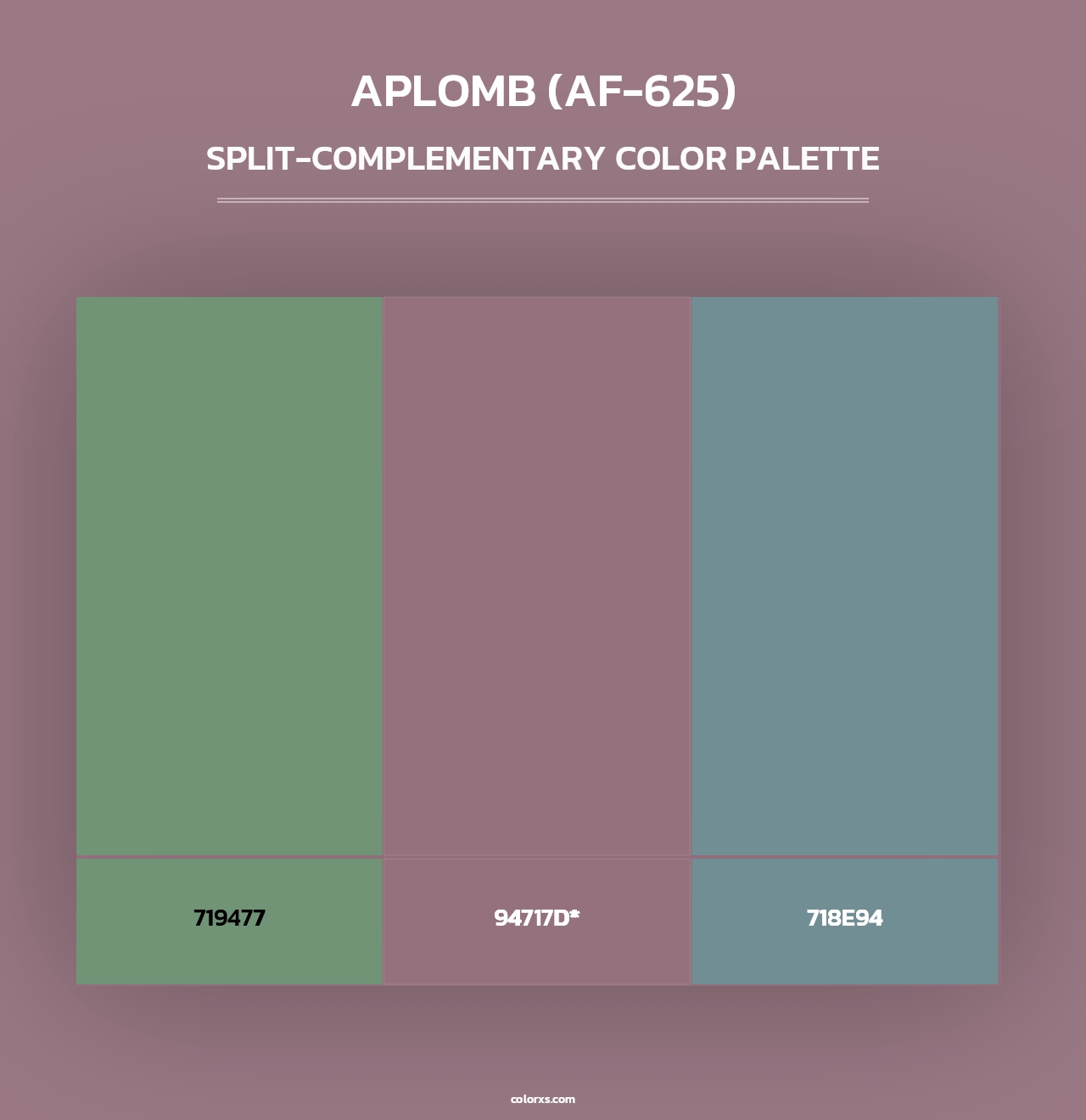 Aplomb (AF-625) - Split-Complementary Color Palette
