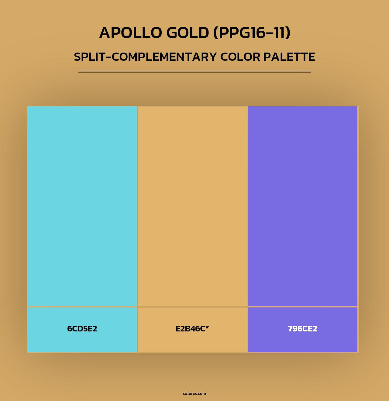 Apollo Gold (PPG16-11) - Split-Complementary Color Palette