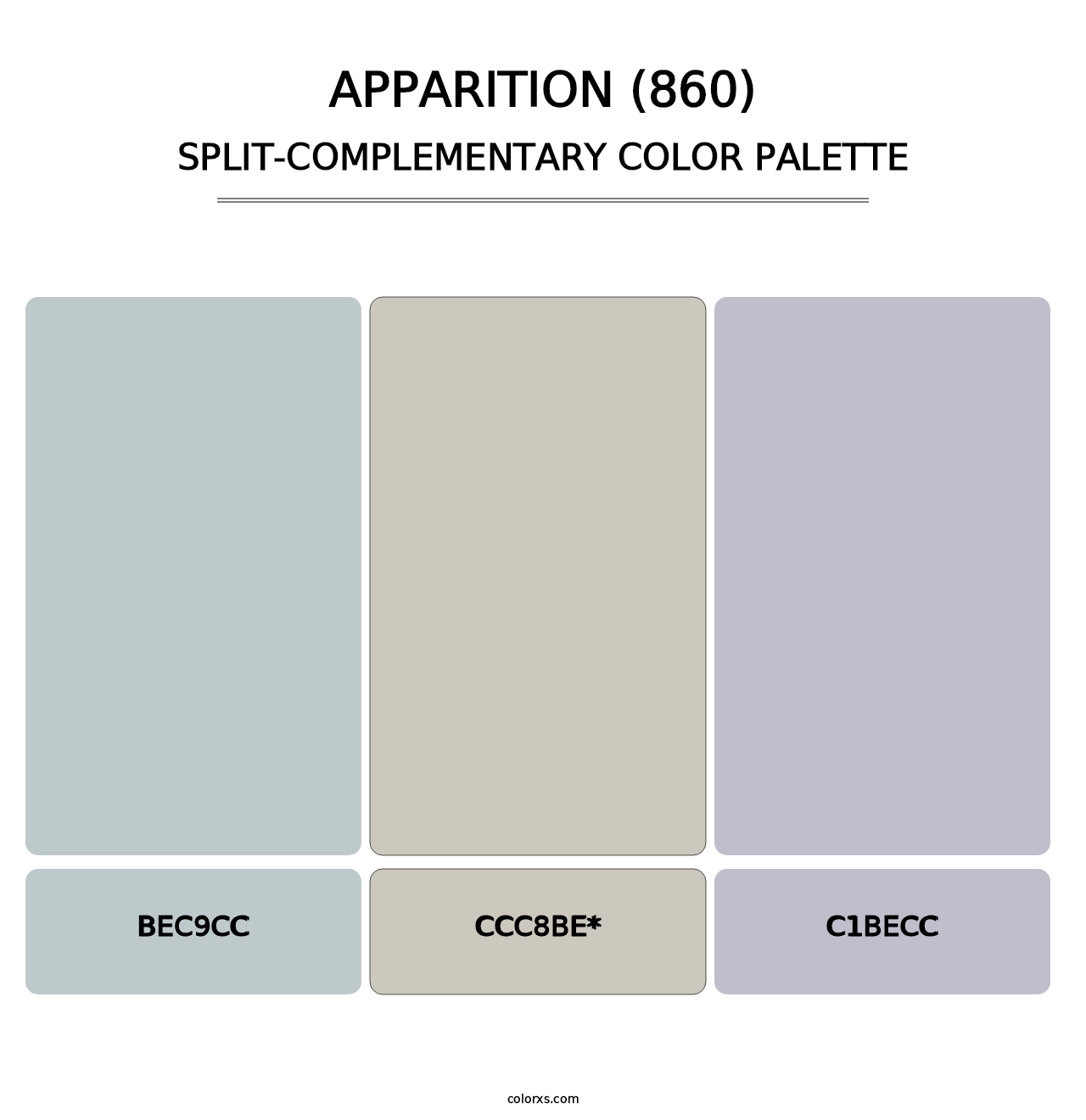 Apparition (860) - Split-Complementary Color Palette