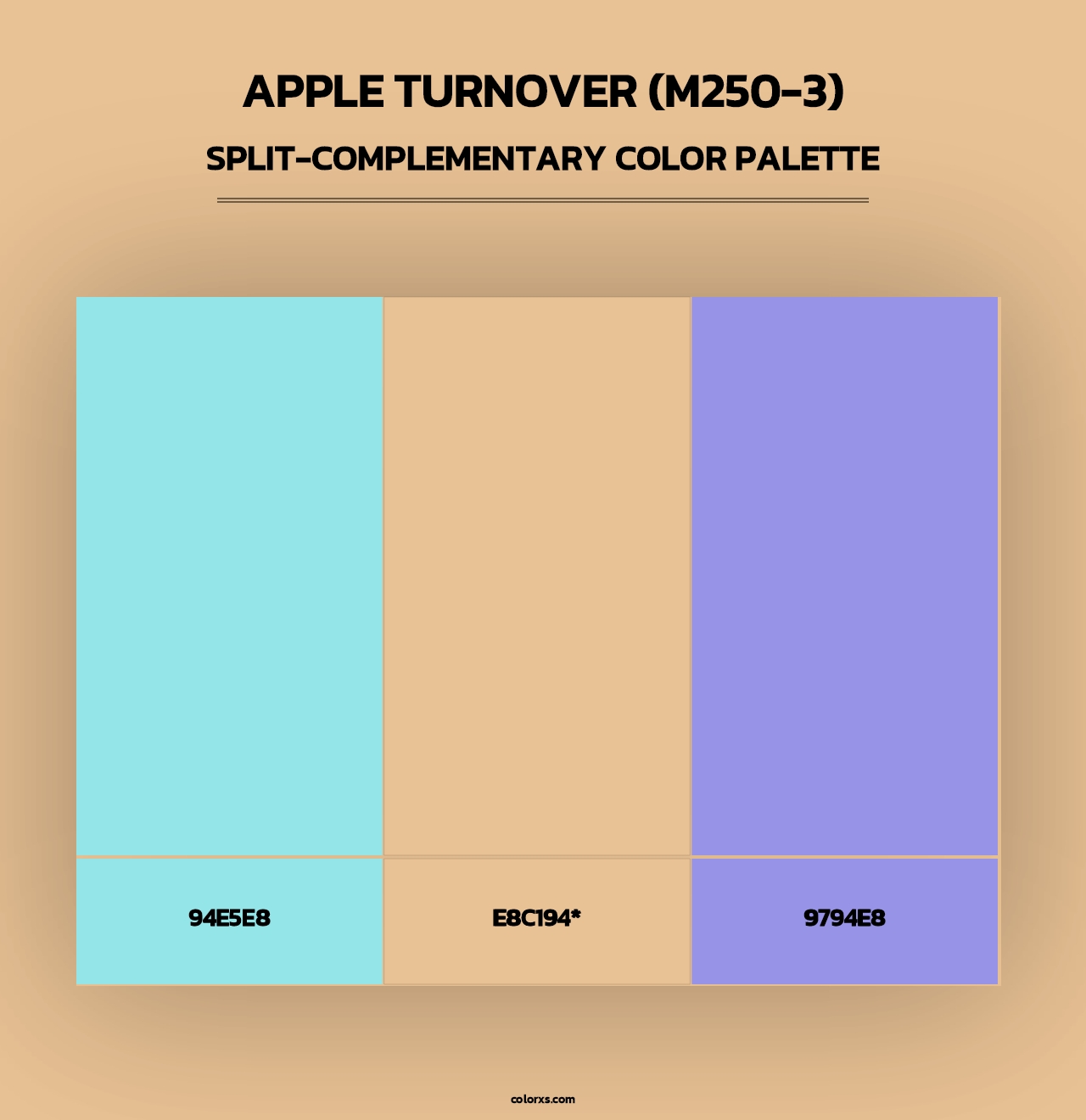 Apple Turnover (M250-3) - Split-Complementary Color Palette