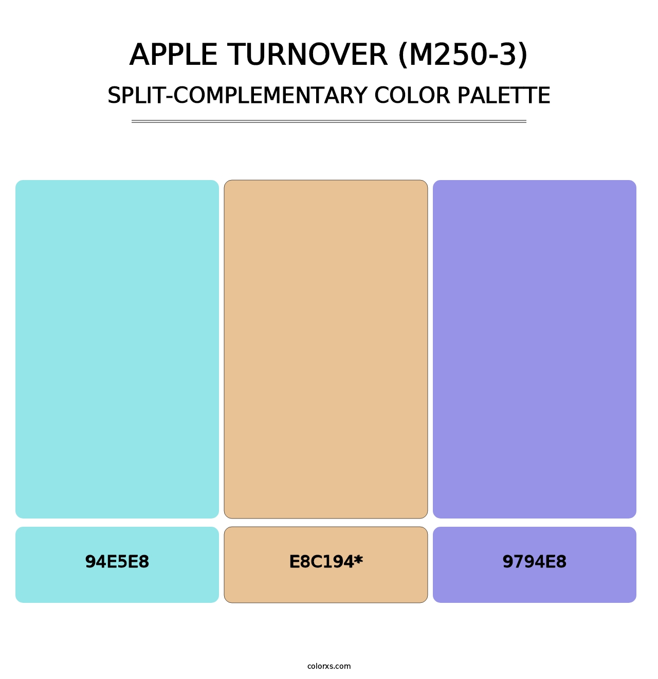 Apple Turnover (M250-3) - Split-Complementary Color Palette