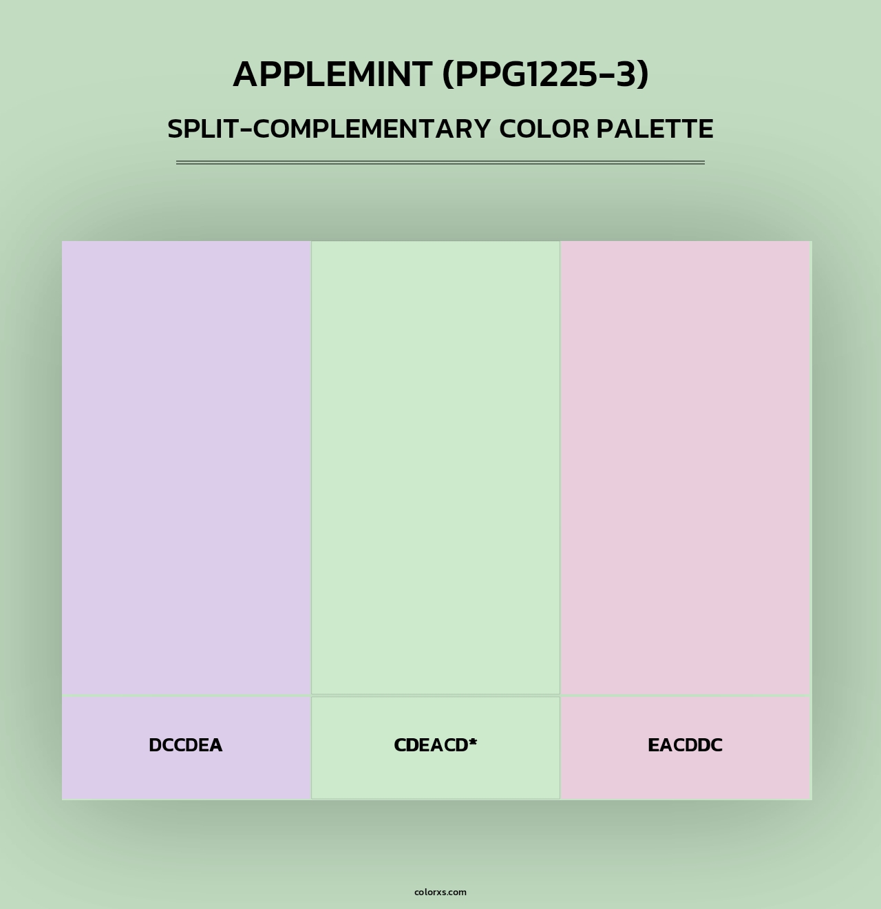 Applemint (PPG1225-3) - Split-Complementary Color Palette