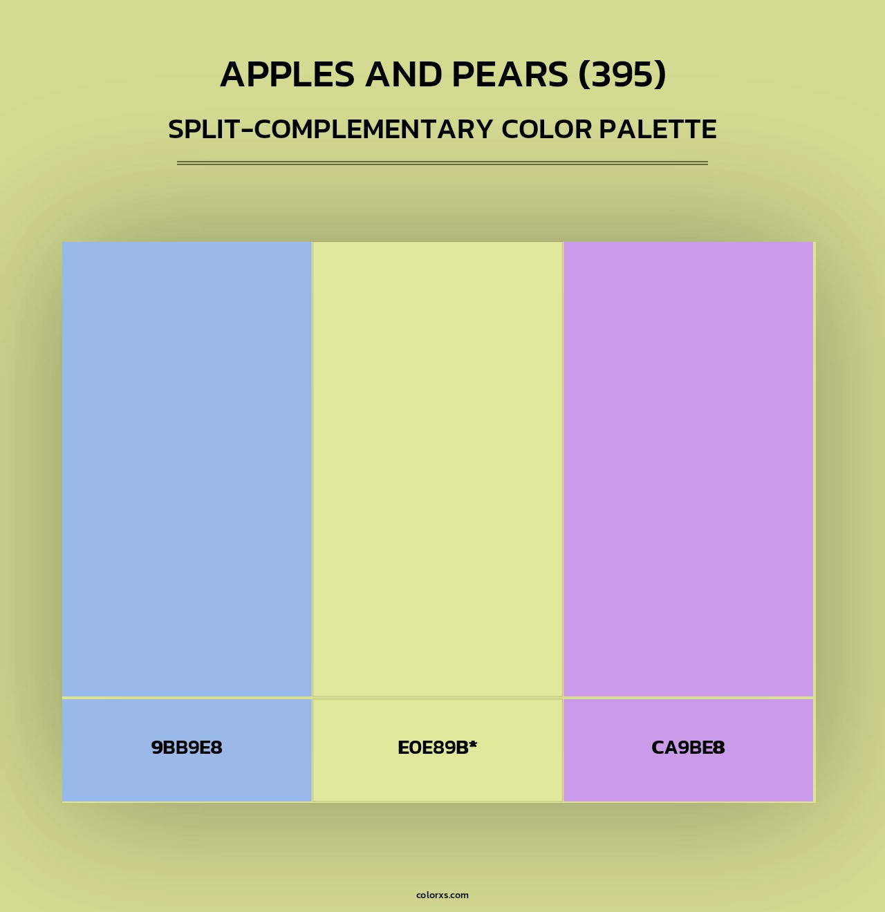 Apples and Pears (395) - Split-Complementary Color Palette