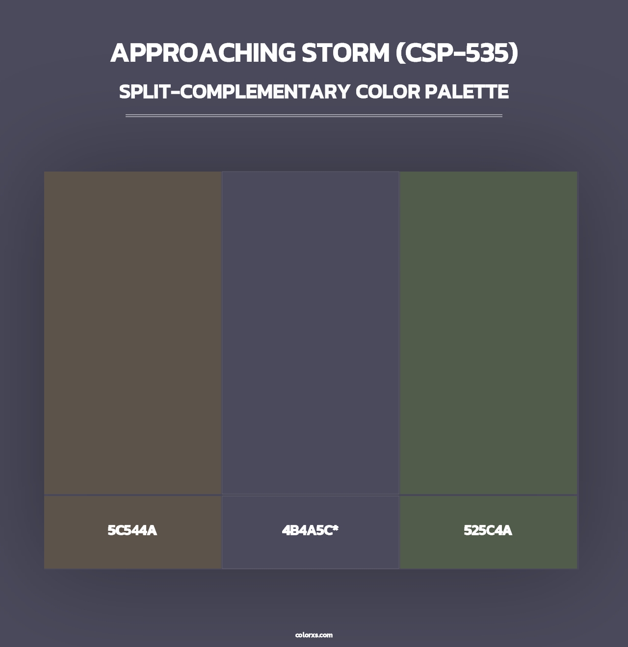 Approaching Storm (CSP-535) - Split-Complementary Color Palette