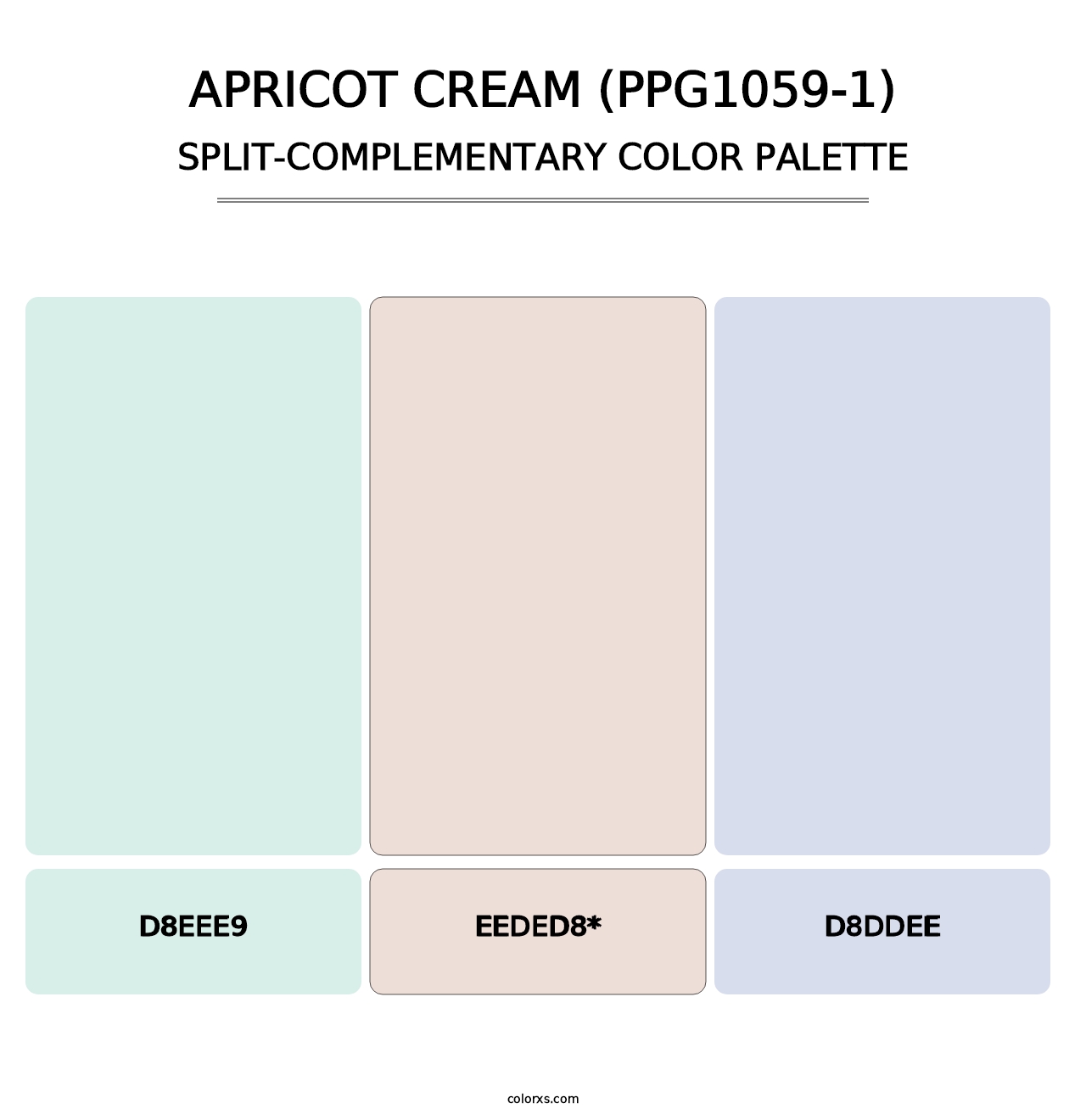 Apricot Cream (PPG1059-1) - Split-Complementary Color Palette