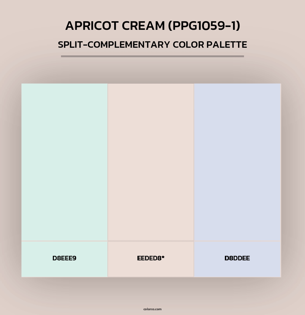 Apricot Cream (PPG1059-1) - Split-Complementary Color Palette