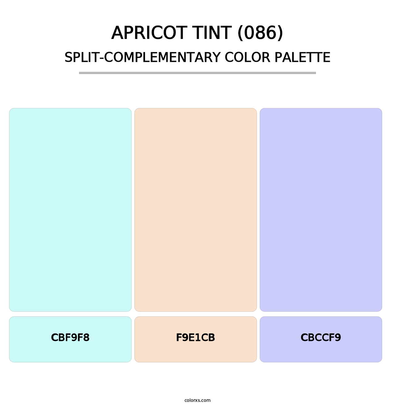 Apricot Tint (086) - Split-Complementary Color Palette