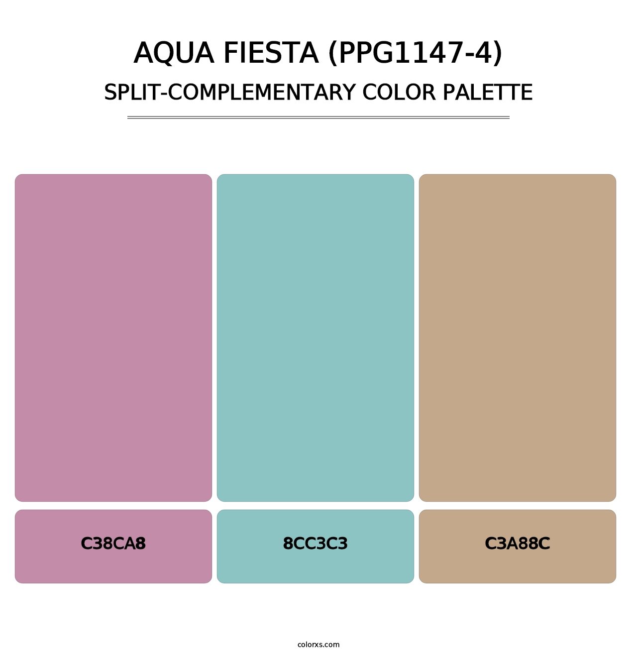 Aqua Fiesta (PPG1147-4) - Split-Complementary Color Palette