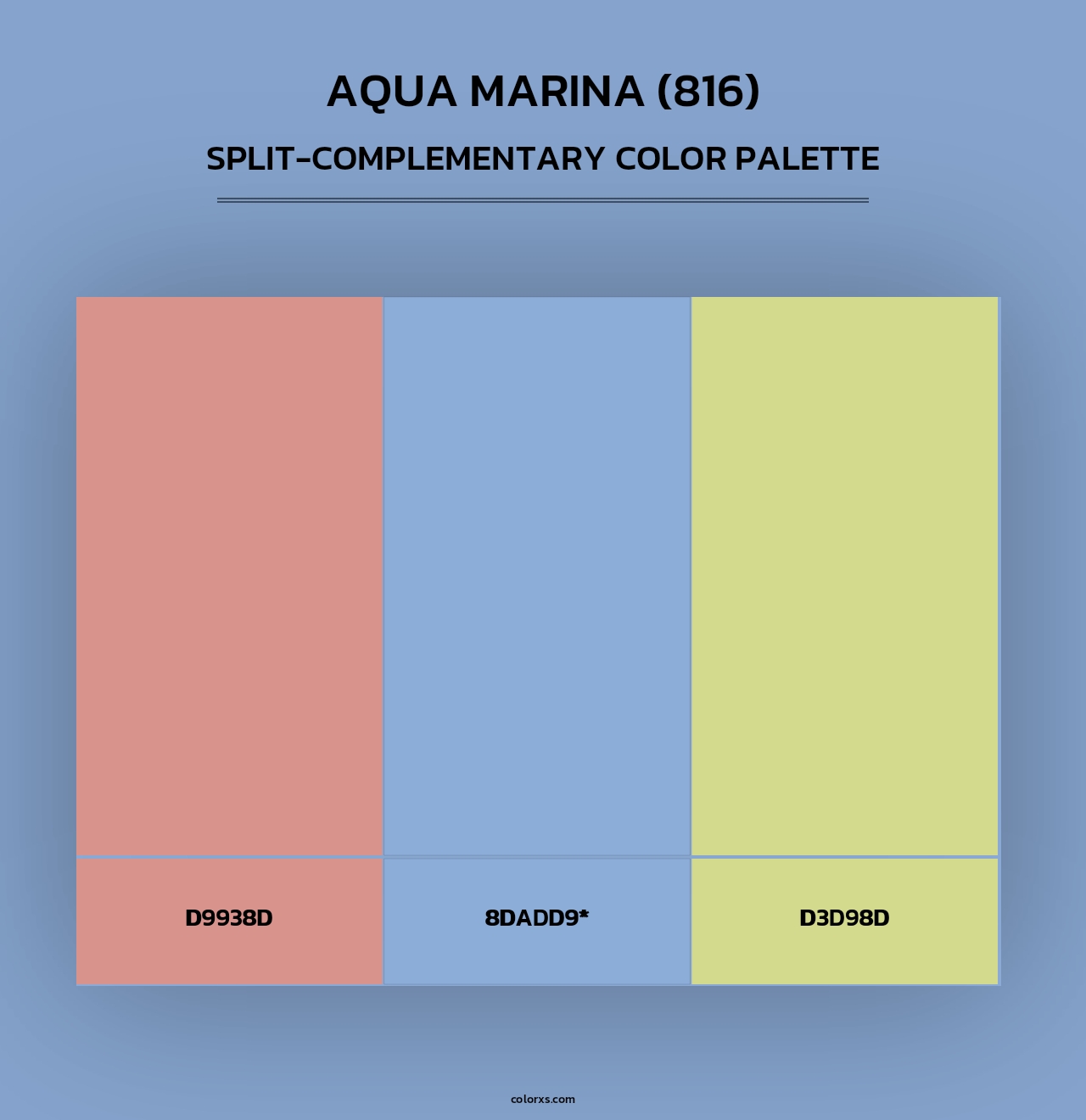 Aqua Marina (816) - Split-Complementary Color Palette