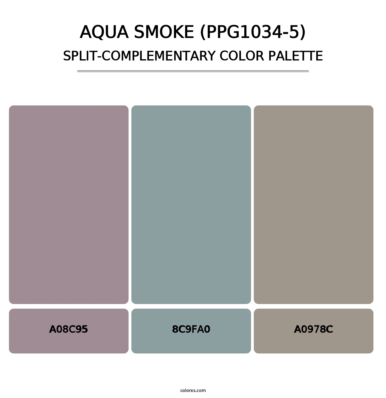 Aqua Smoke (PPG1034-5) - Split-Complementary Color Palette