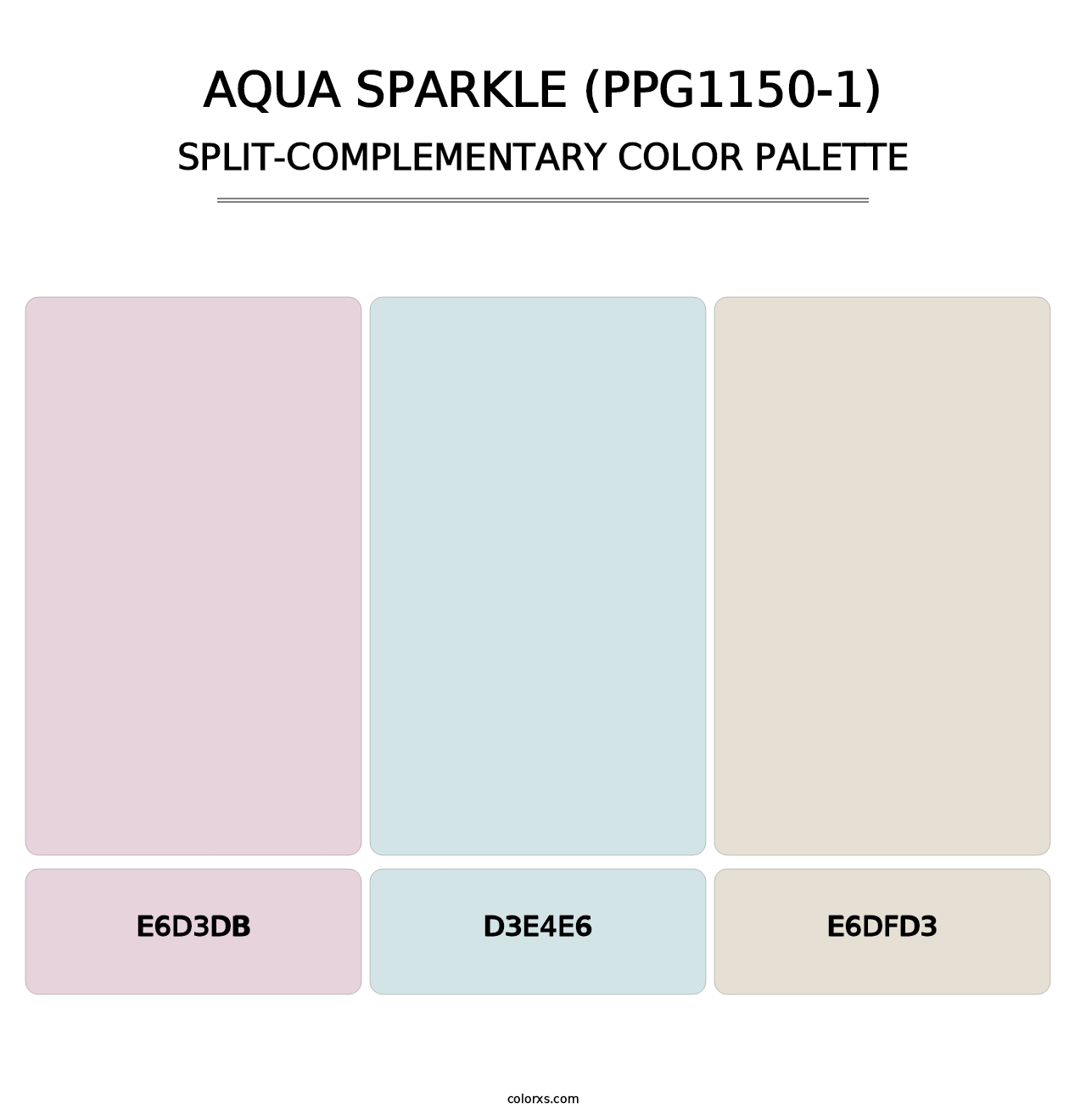 Aqua Sparkle (PPG1150-1) - Split-Complementary Color Palette